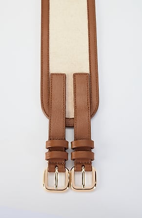 J. Jill Brown Leather Belt Bag Strap with Silver Ring LEATHER OVAL-RING BELT | JJill main image 4