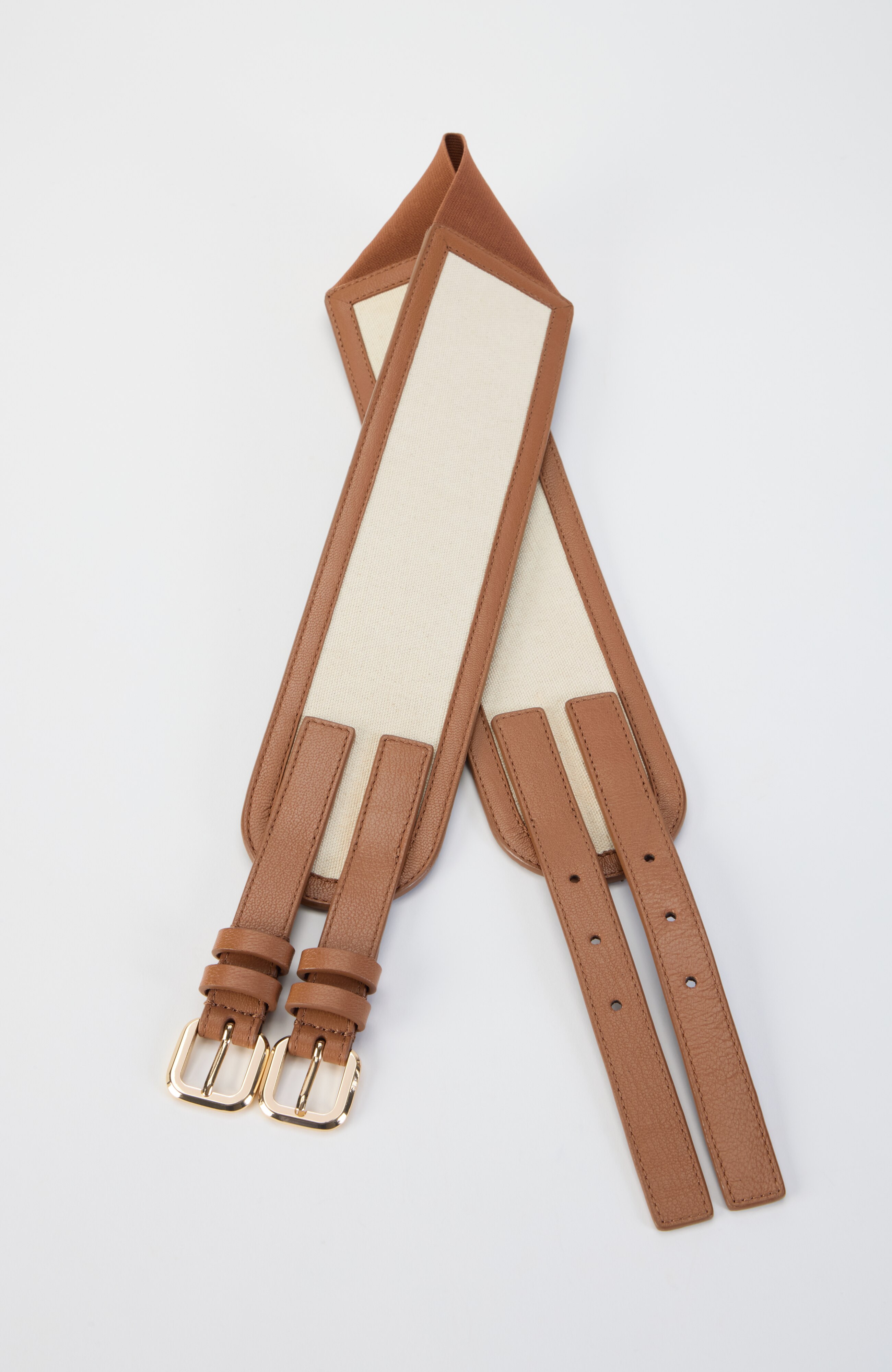 leather & canvas waist belt