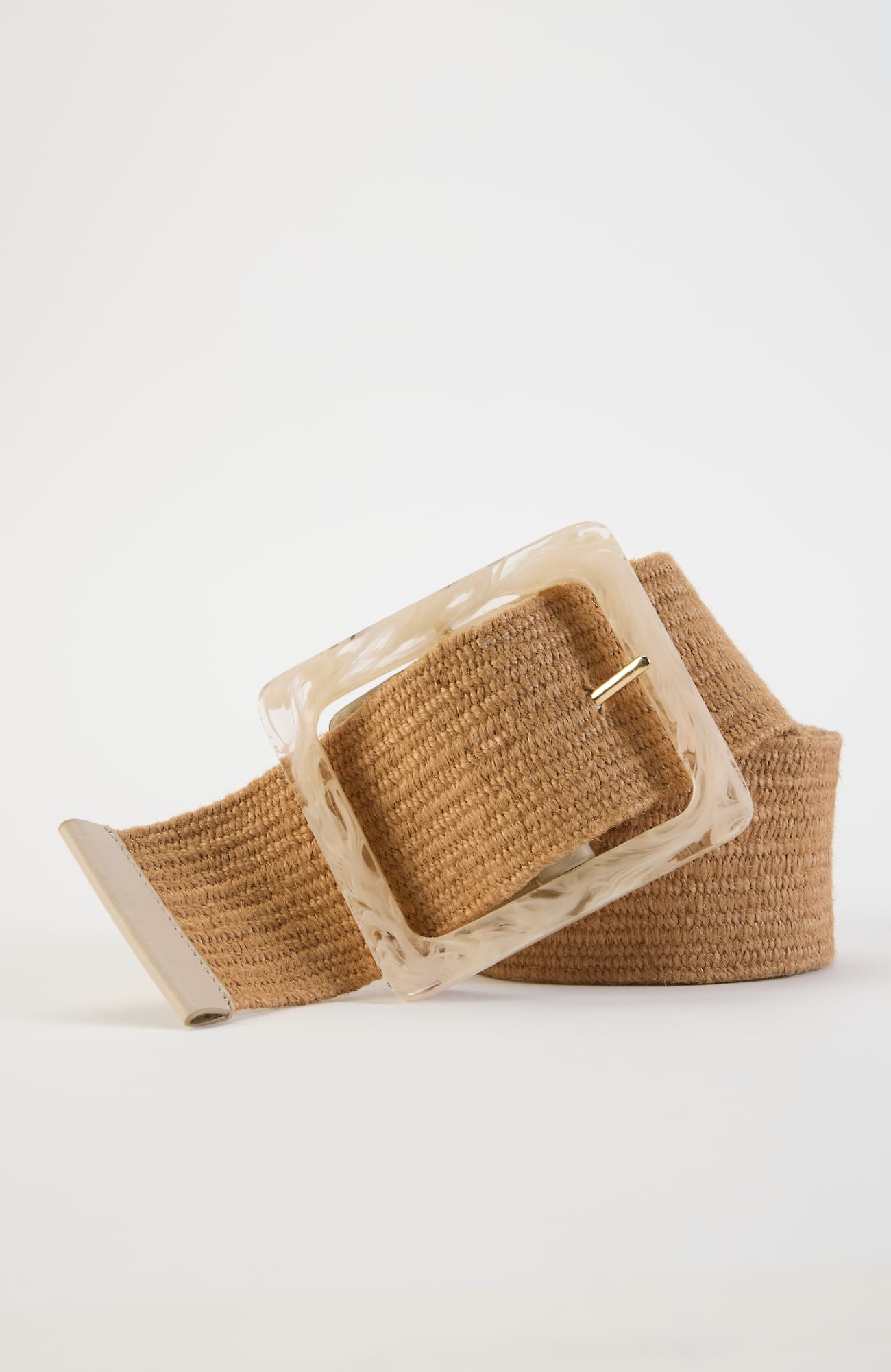 Jjill Wide Jute Stretch Belt In Brown