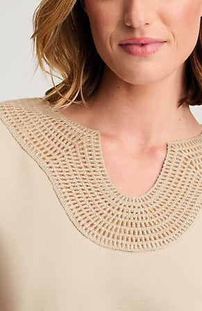 Image for Pure Jill Sweater-Trim Sweatshirt