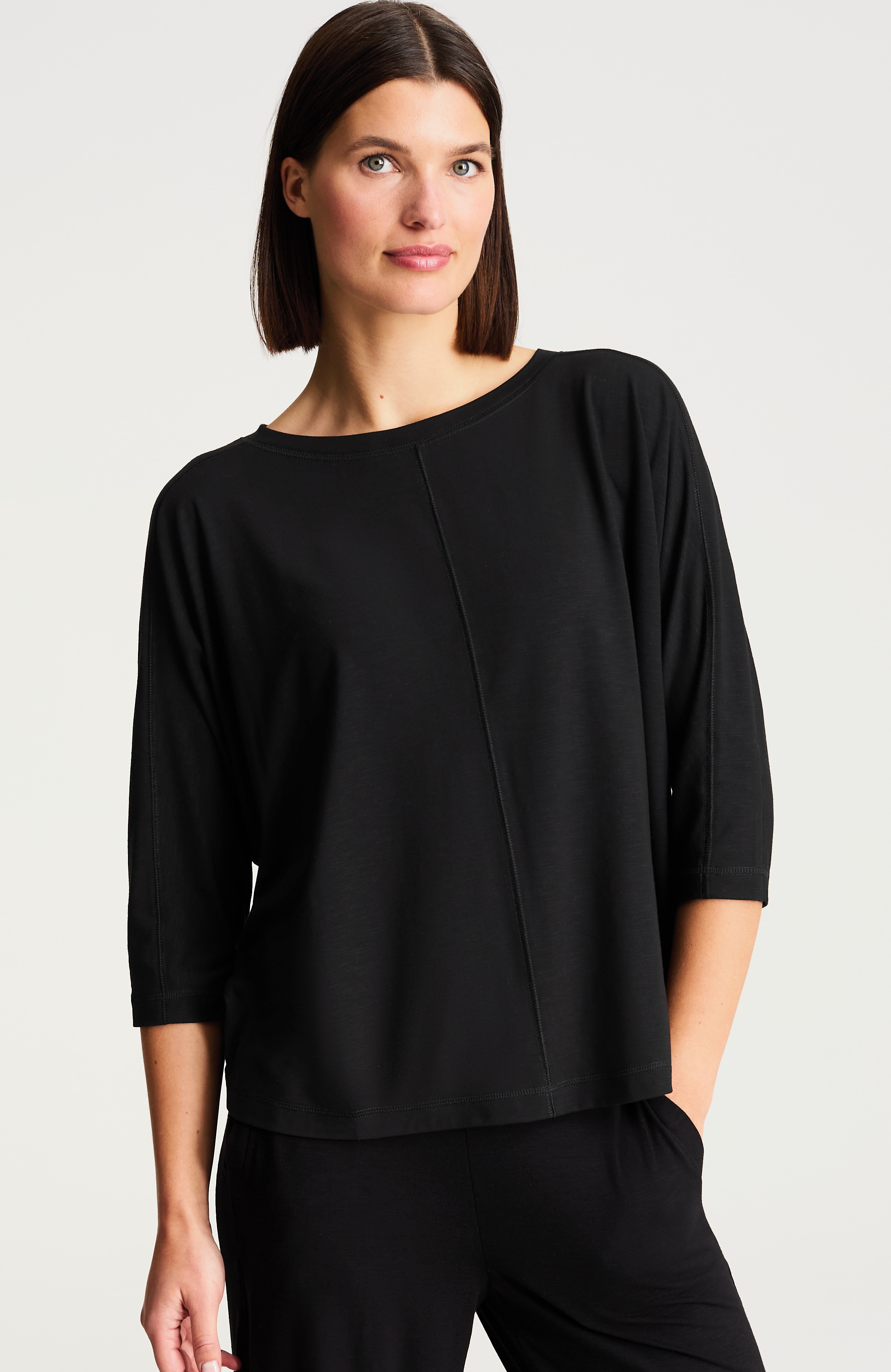Fit Lounge Slub-Jersey Tee | JJill