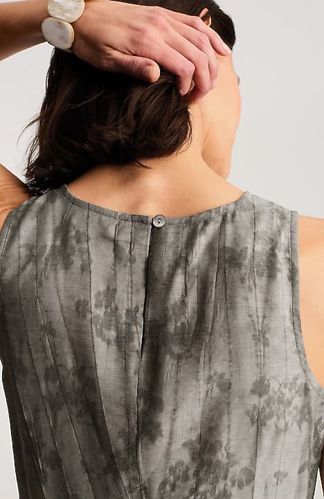 grey jacquard dress PJ CRINKLED JACQUARD DRESS