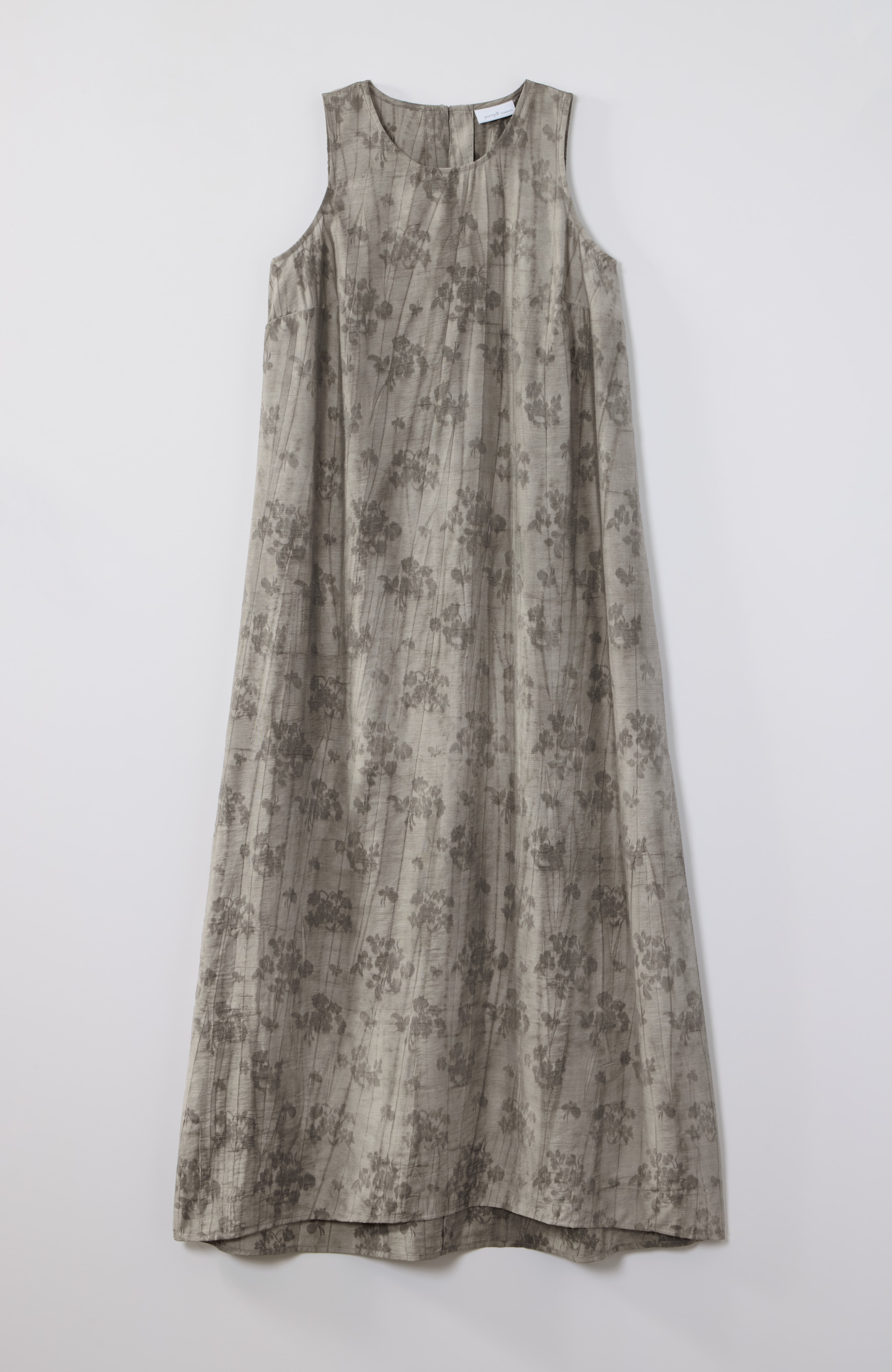 pure jill crinkled jacquard dress