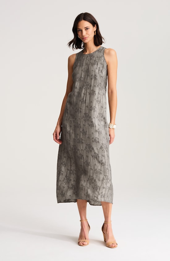 grey jacquard dress Crinkled bankholiday26_sale