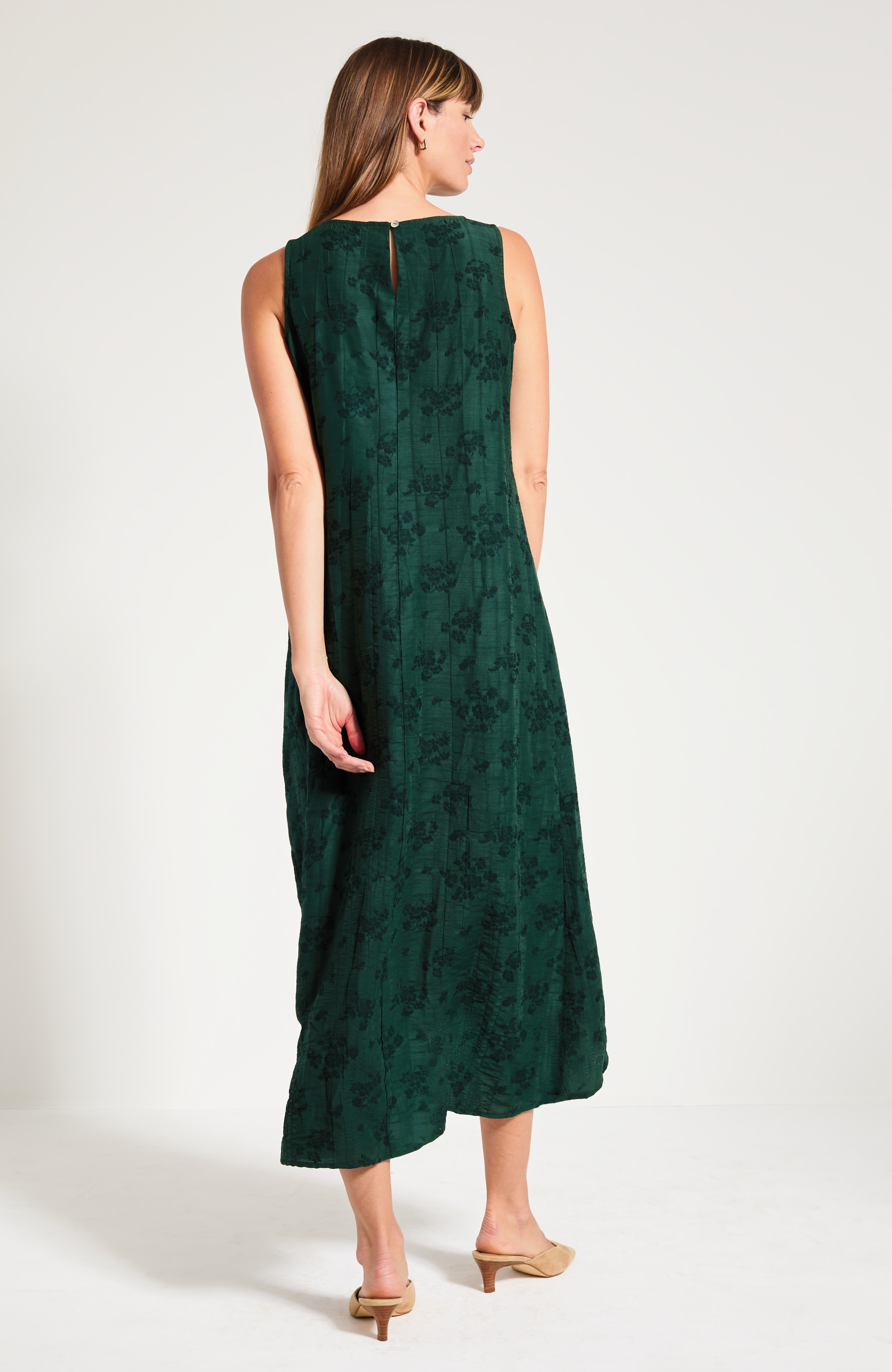 Crinkled Jacquard Dress
