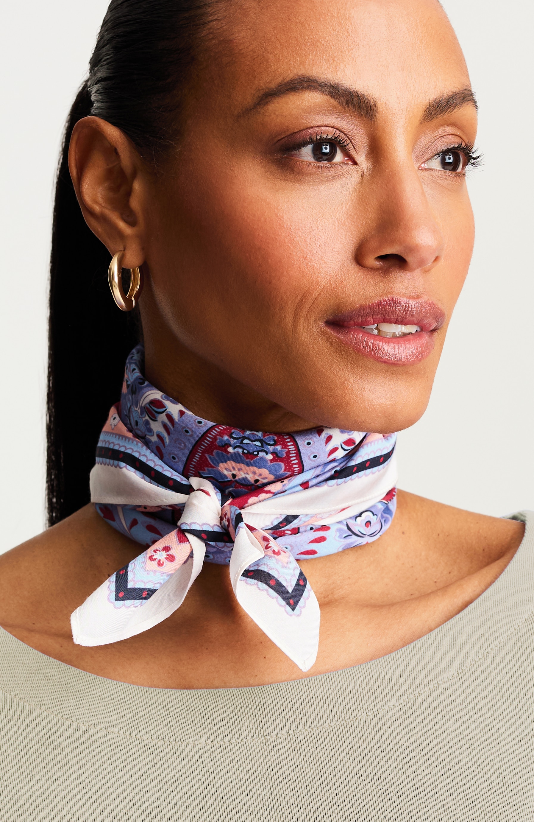 printed square scarf