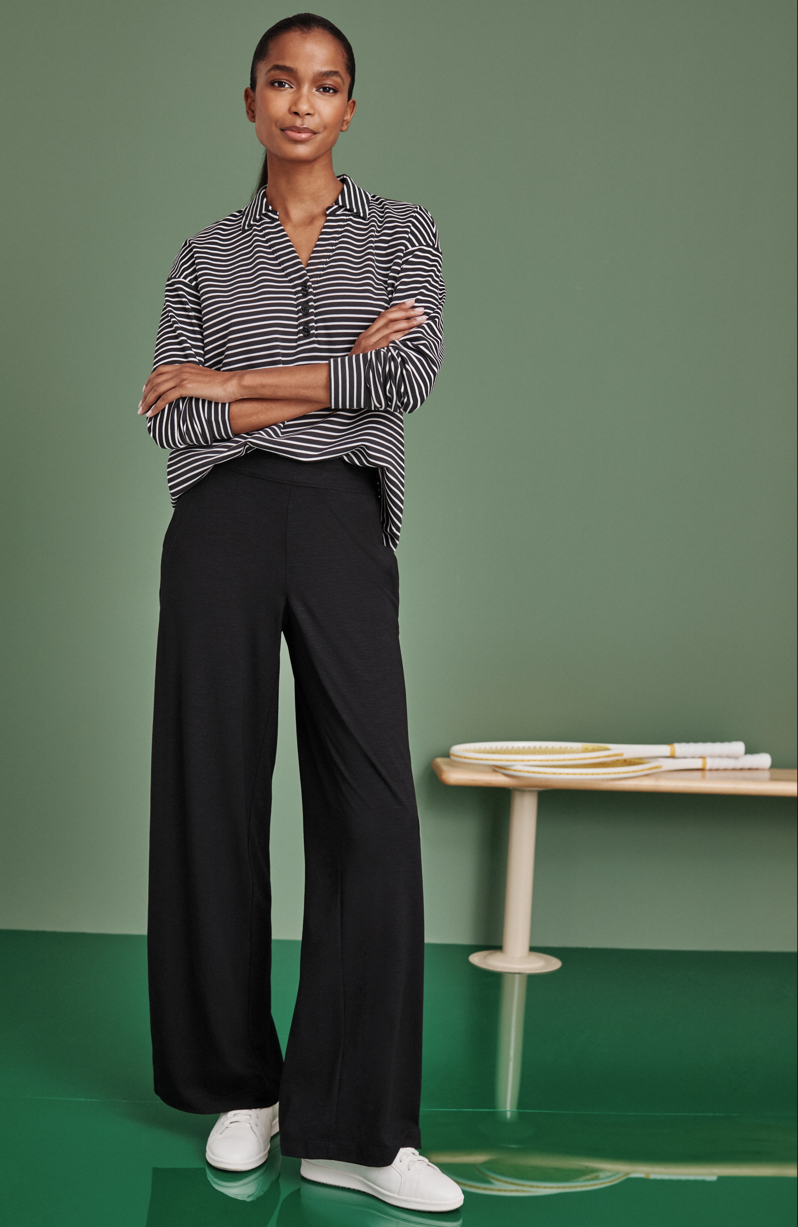fit lounge slub-jersey pants