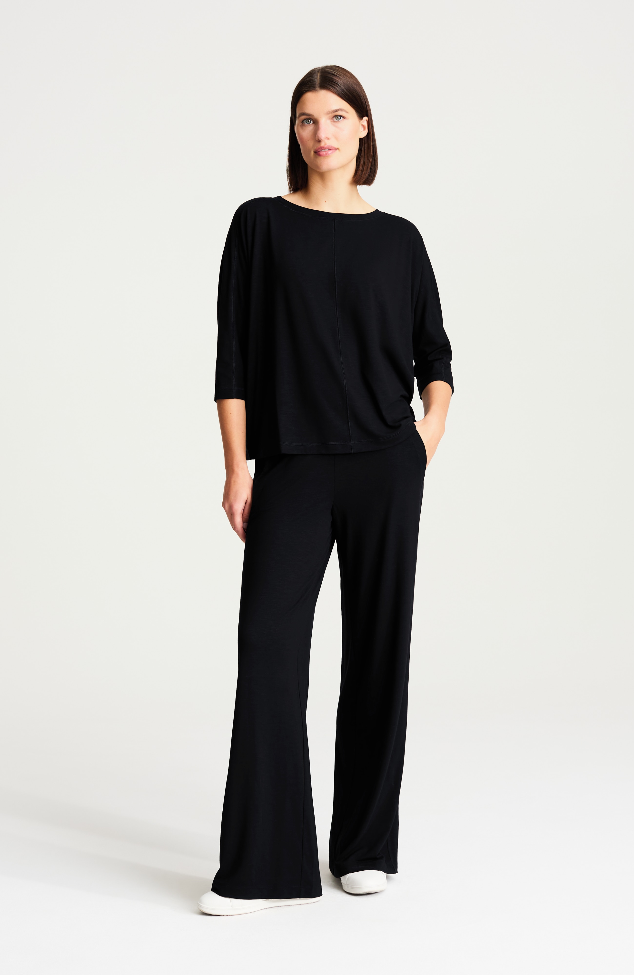 fit lounge slub-jersey pants