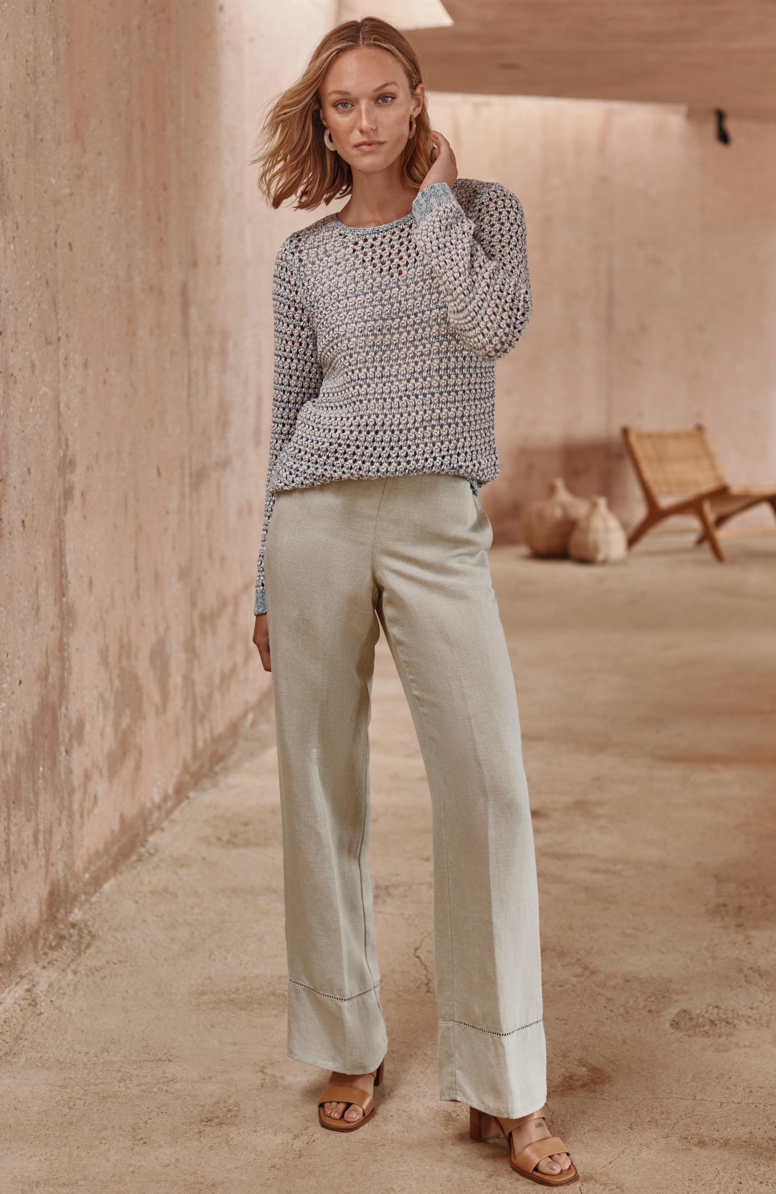 Pure Jill Linen-Blend Wide-Leg Pants | JJill