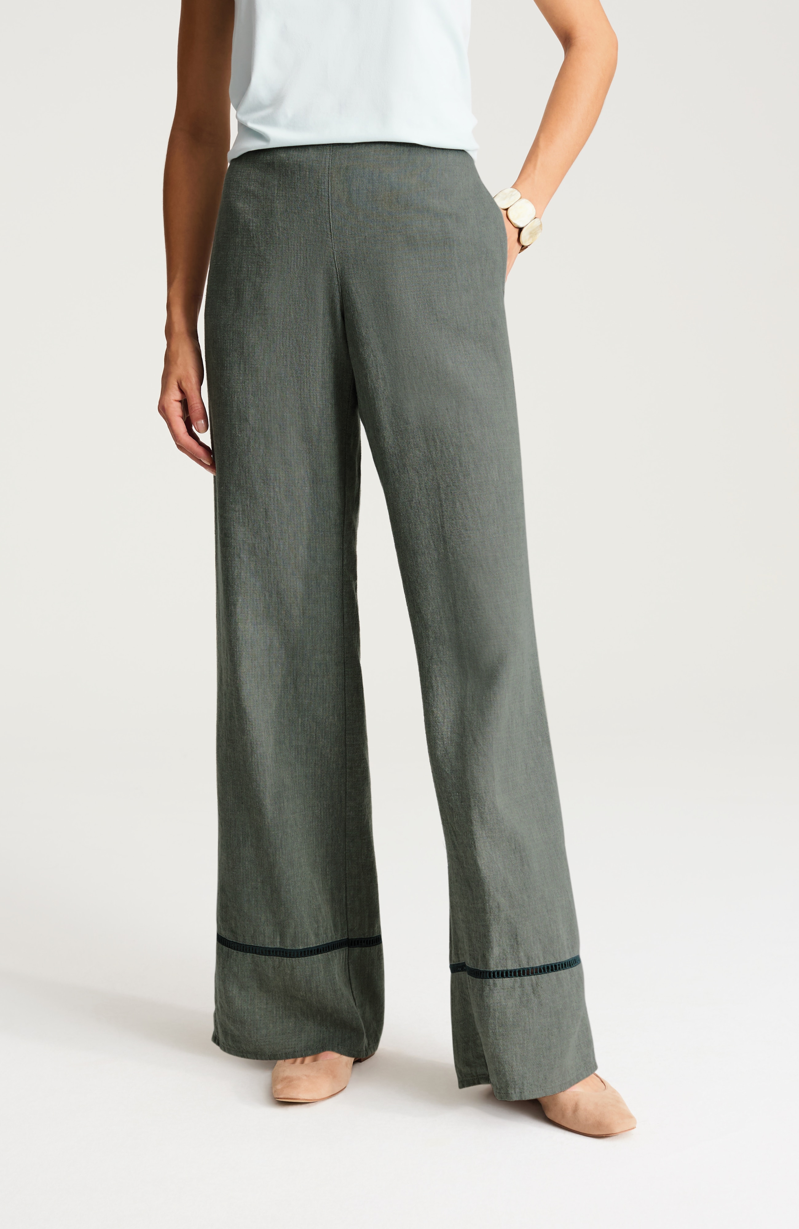 Pure Jill Linen-Blend Wide-Leg Pants | JJill
