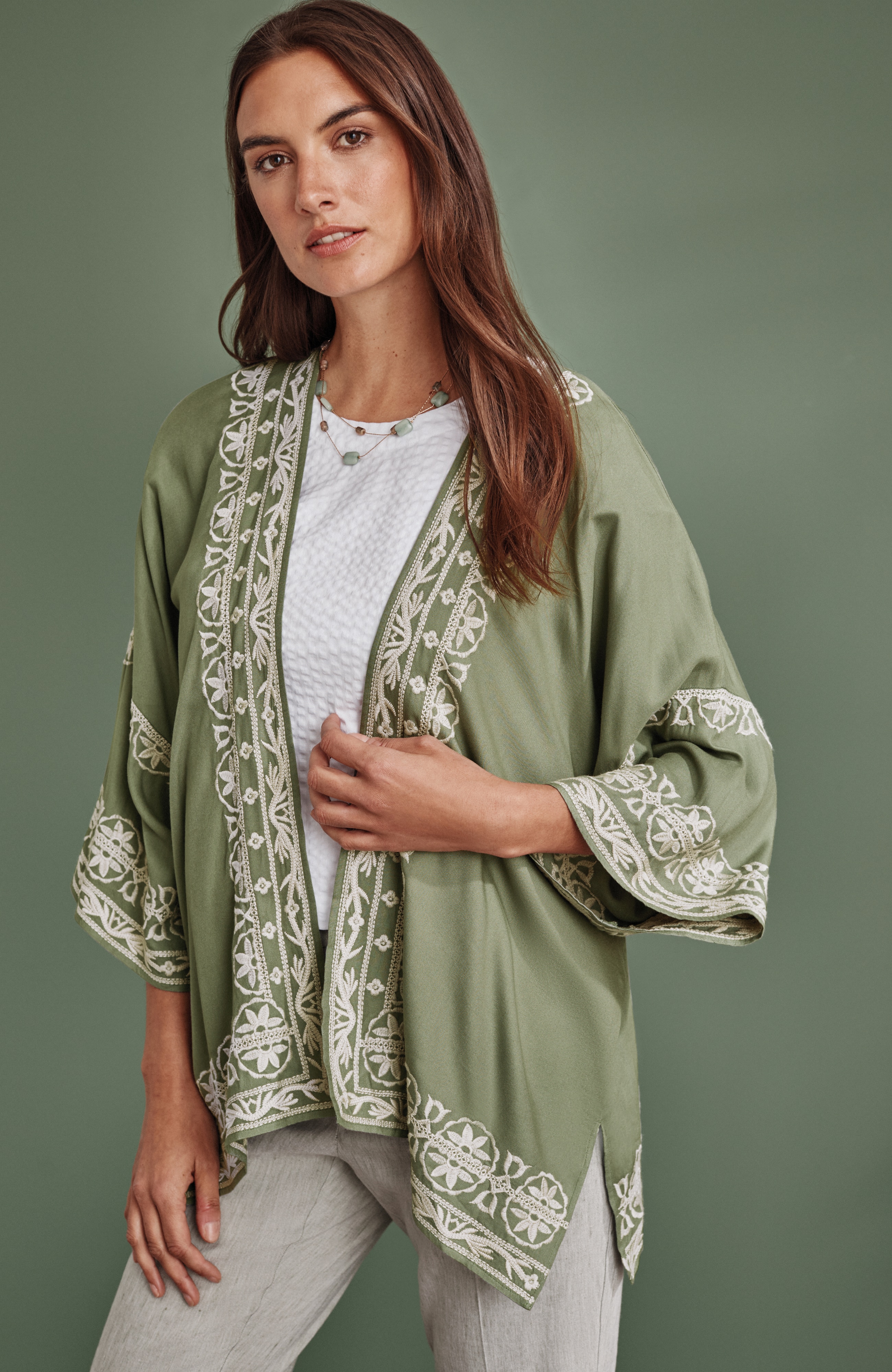 embroidered soft jacket