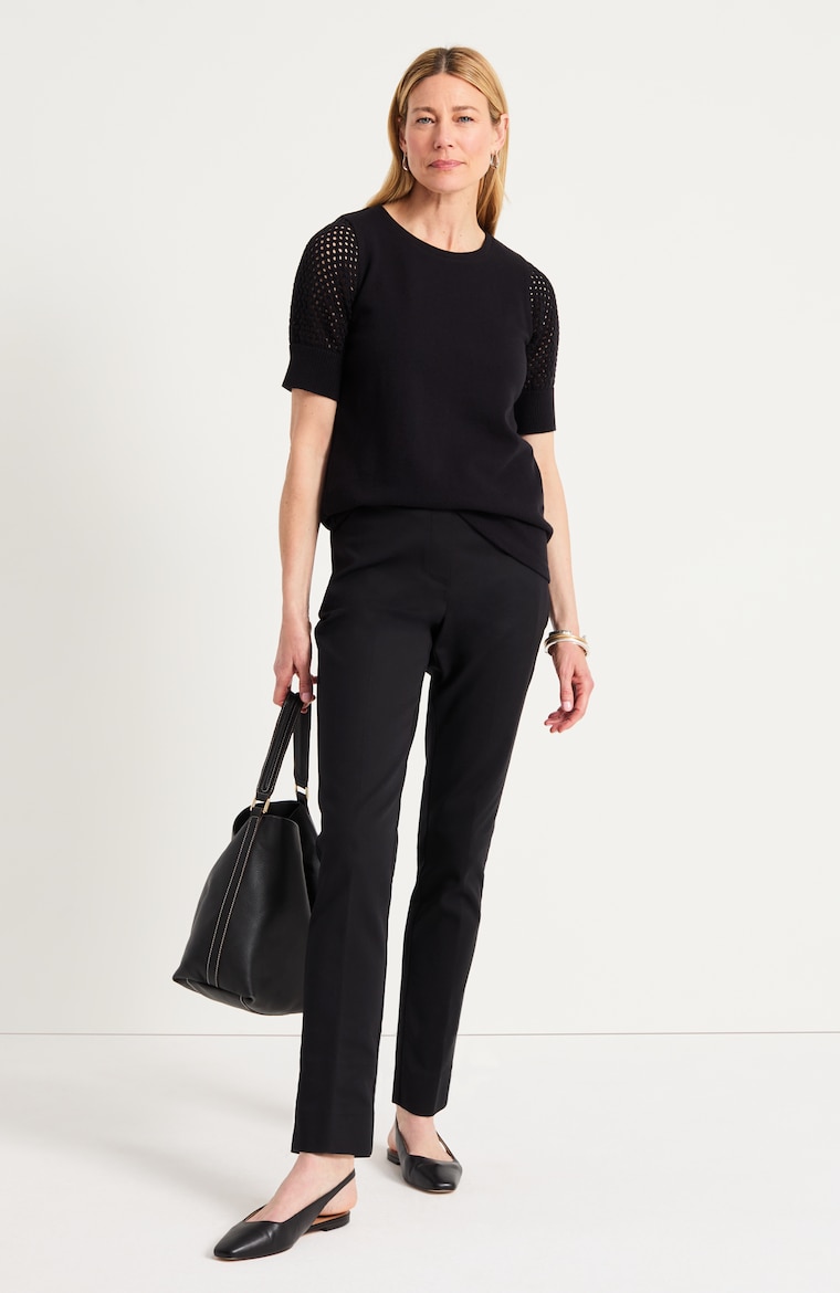Primary view of the versatile cotton-stretch slim-leg pants