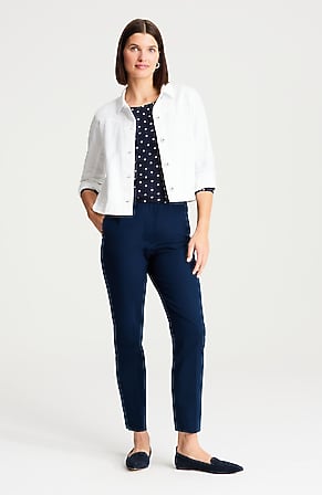 Image for Curvy-Fit Versatile Cotton-Stretch Slim-Leg Pants