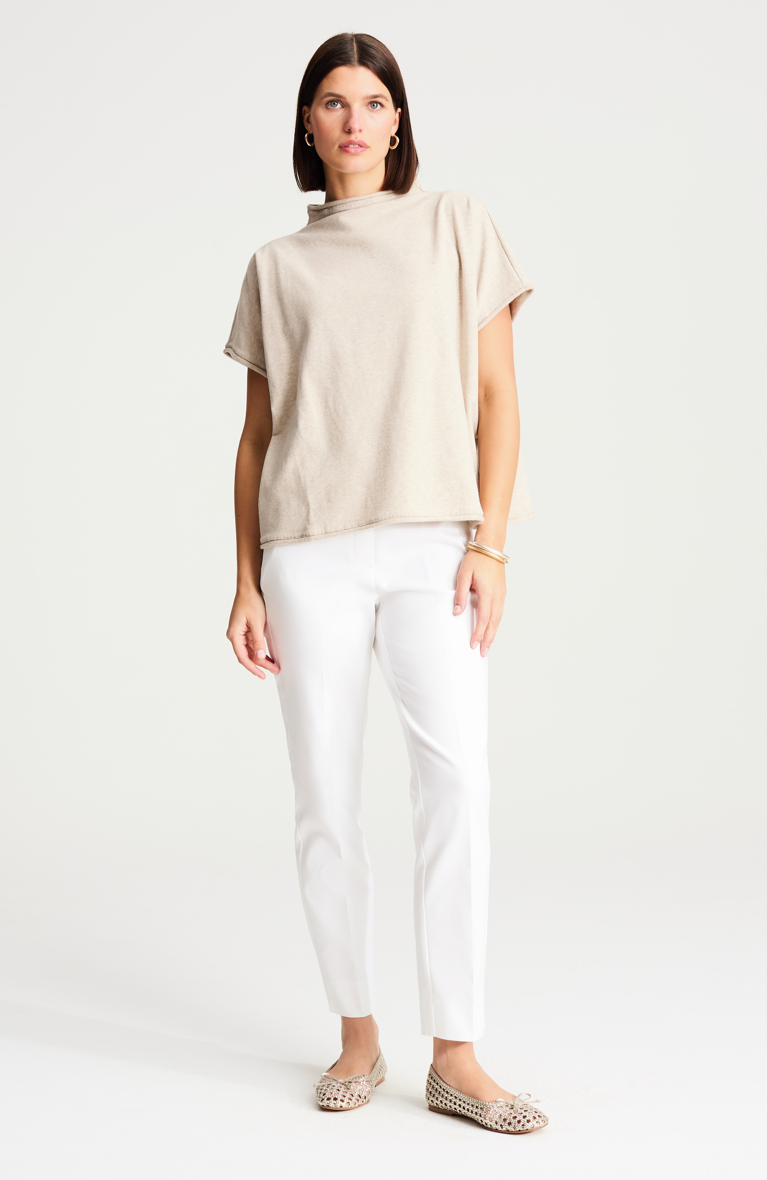 美品 hitomi twinkle slim fit pants スリムパンツS Curvy-Fit Versatile Cotton-Stretch Slim-Leg Pants | JJill
