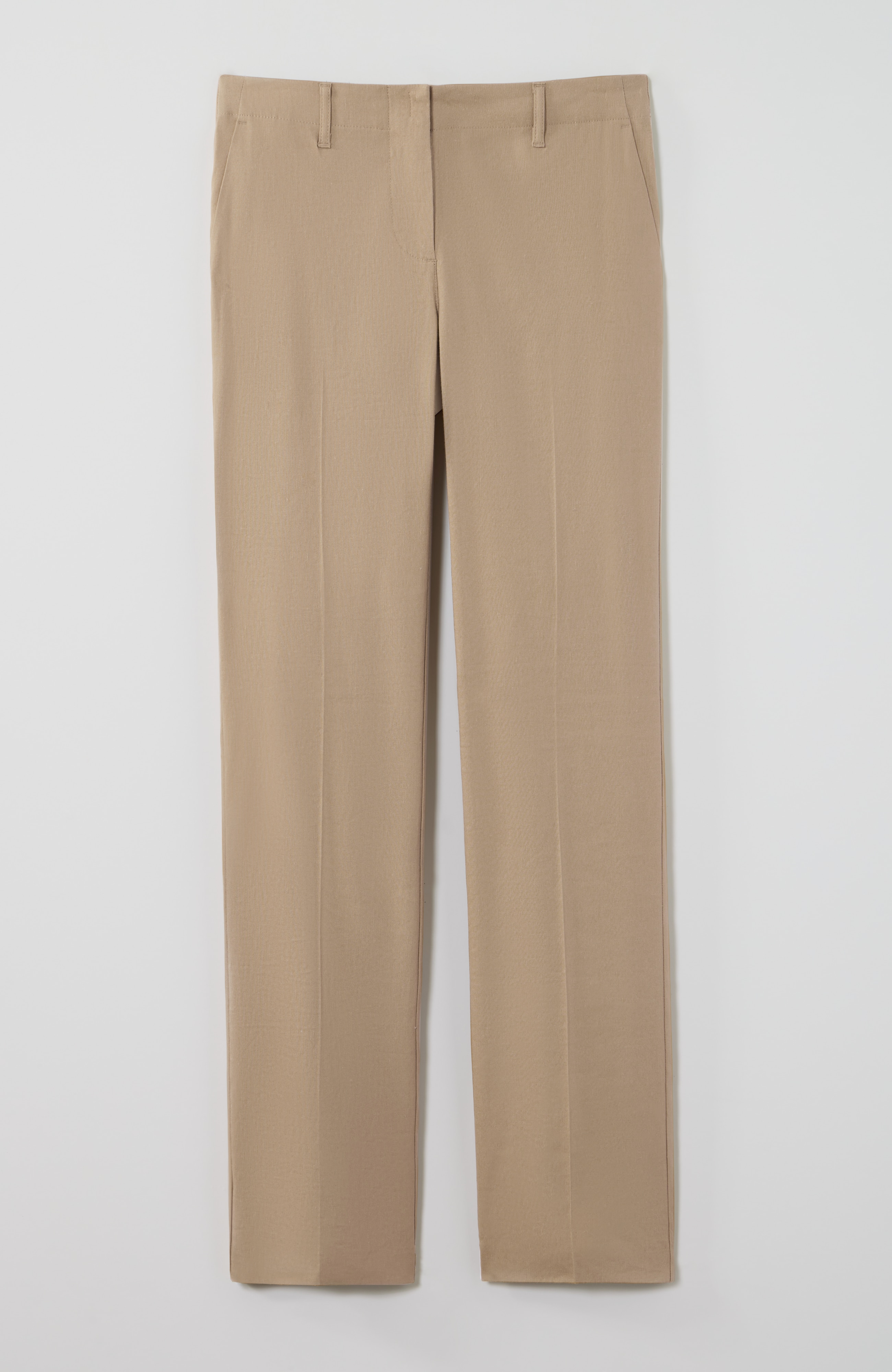Linen-Stretch Straight-Leg Pants | JJill