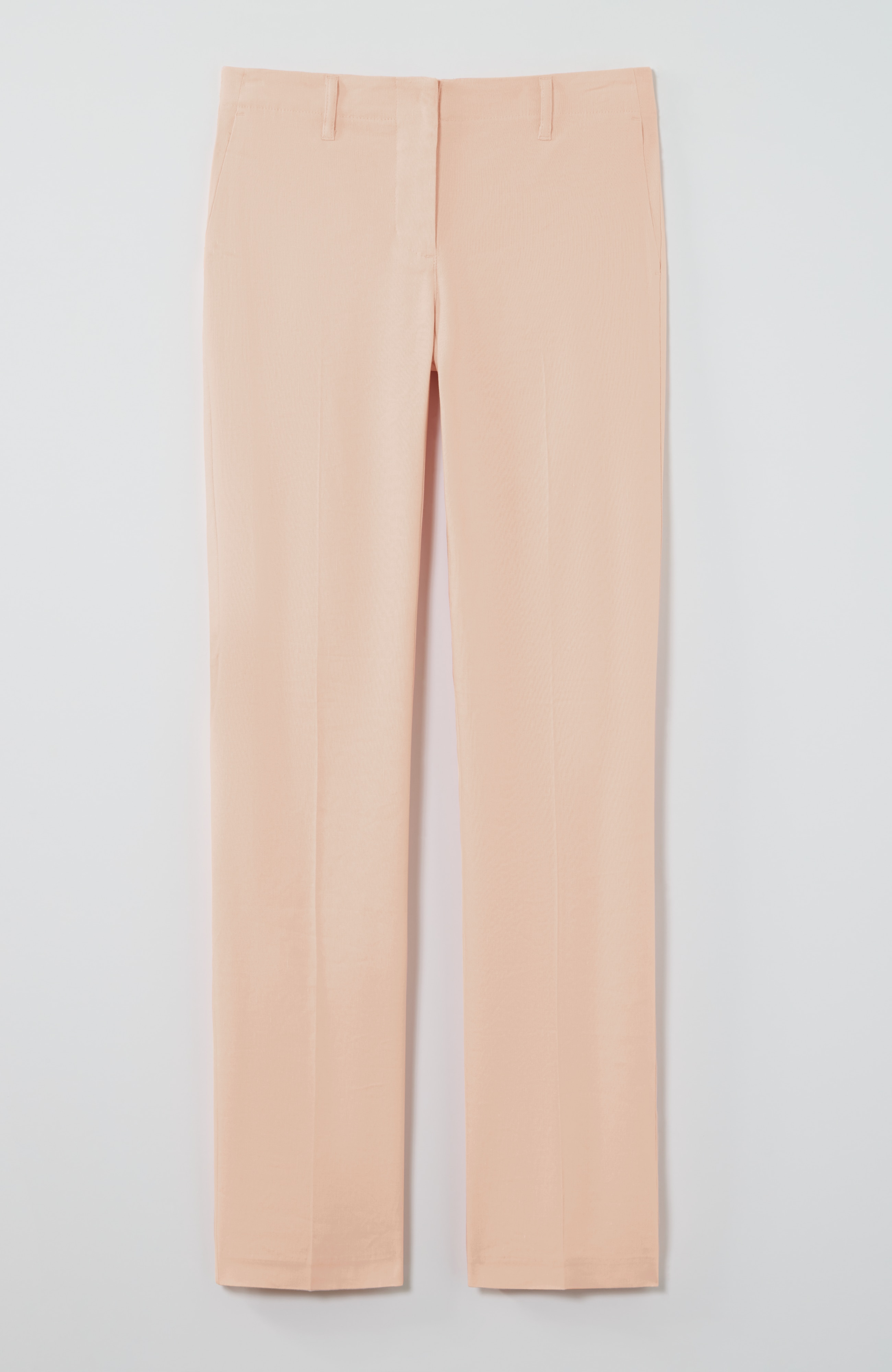 linen-stretch straight-leg pants