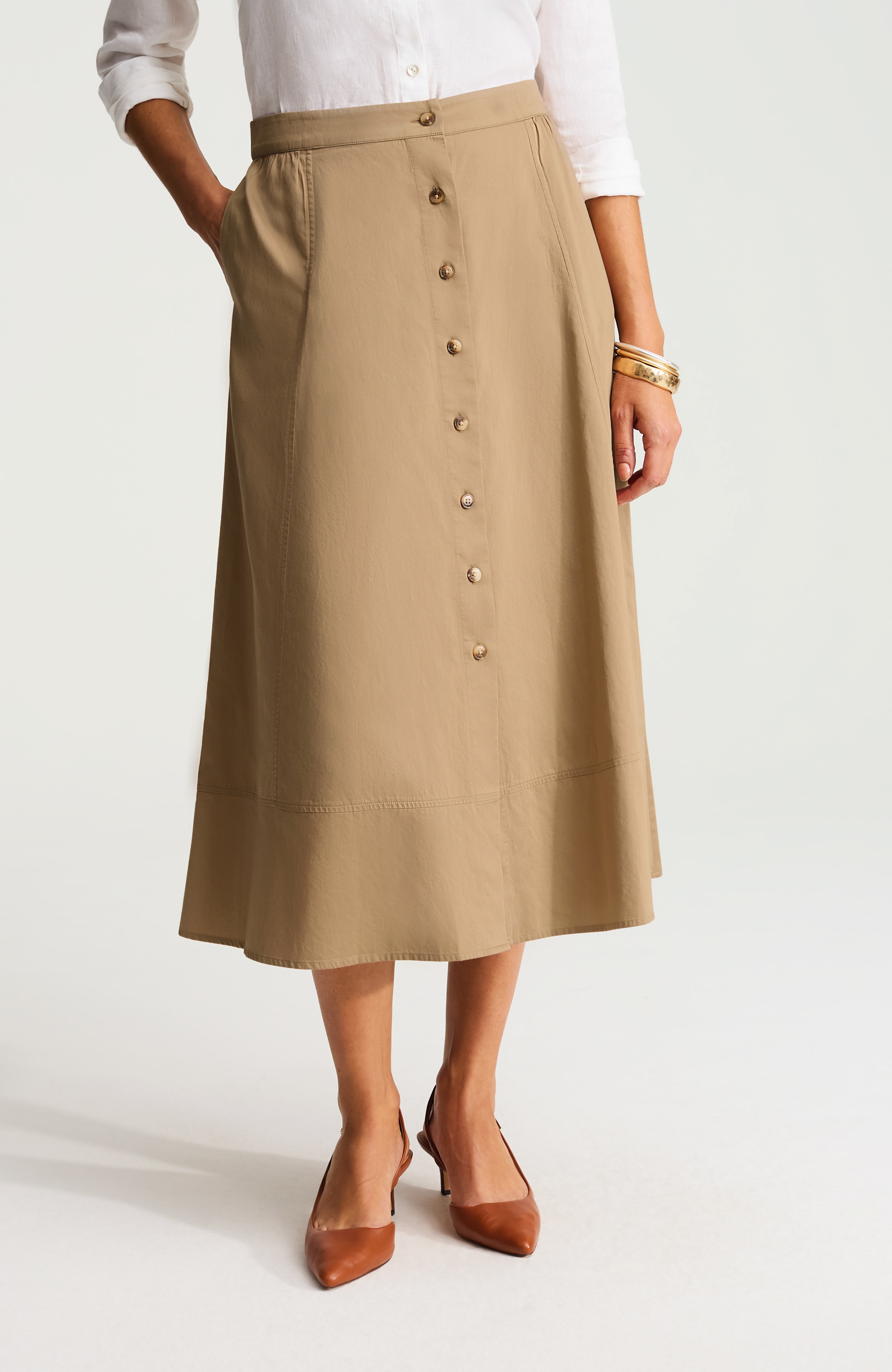 Button-Front Maxi Skirt | JJill
