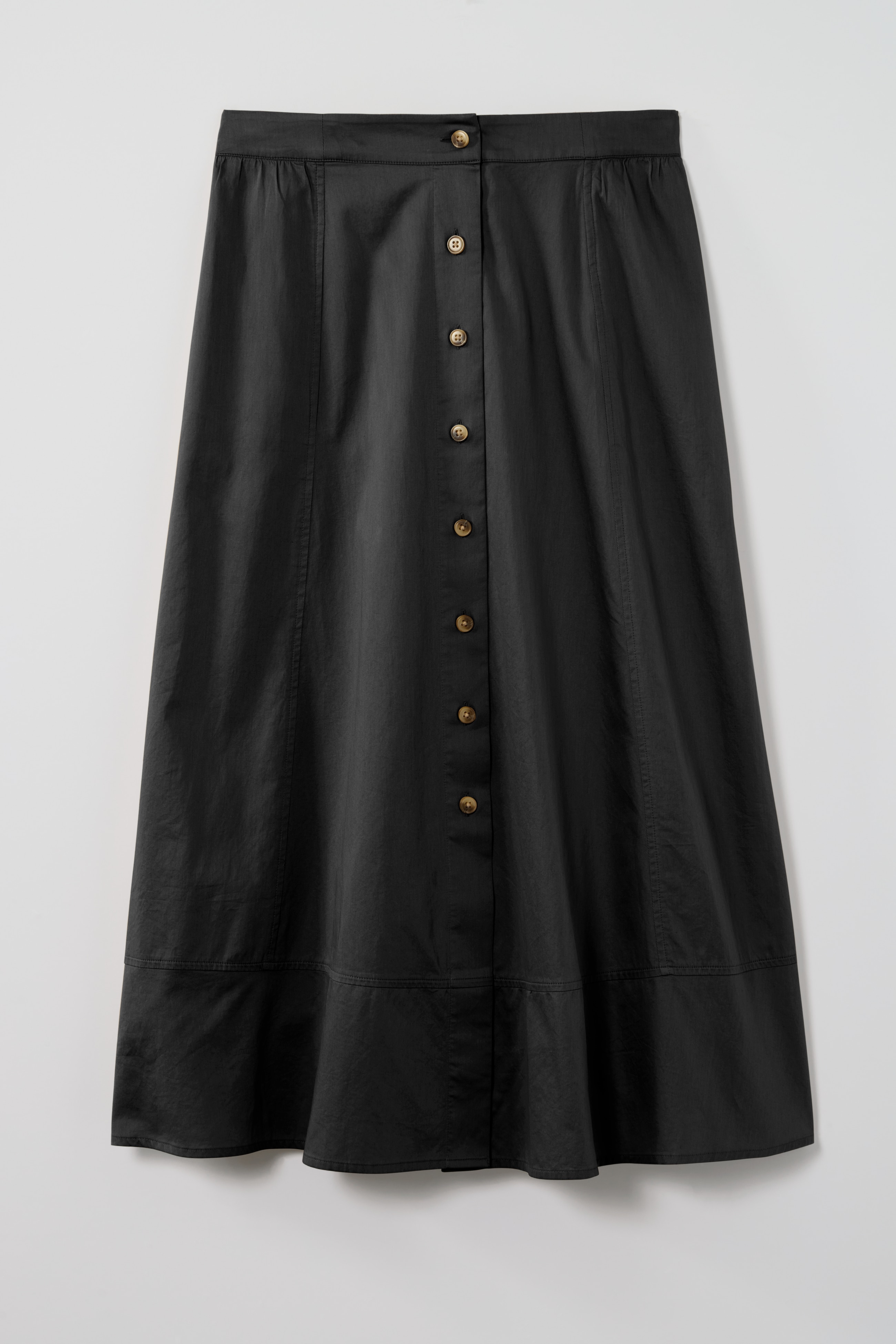 button-front maxi skirt