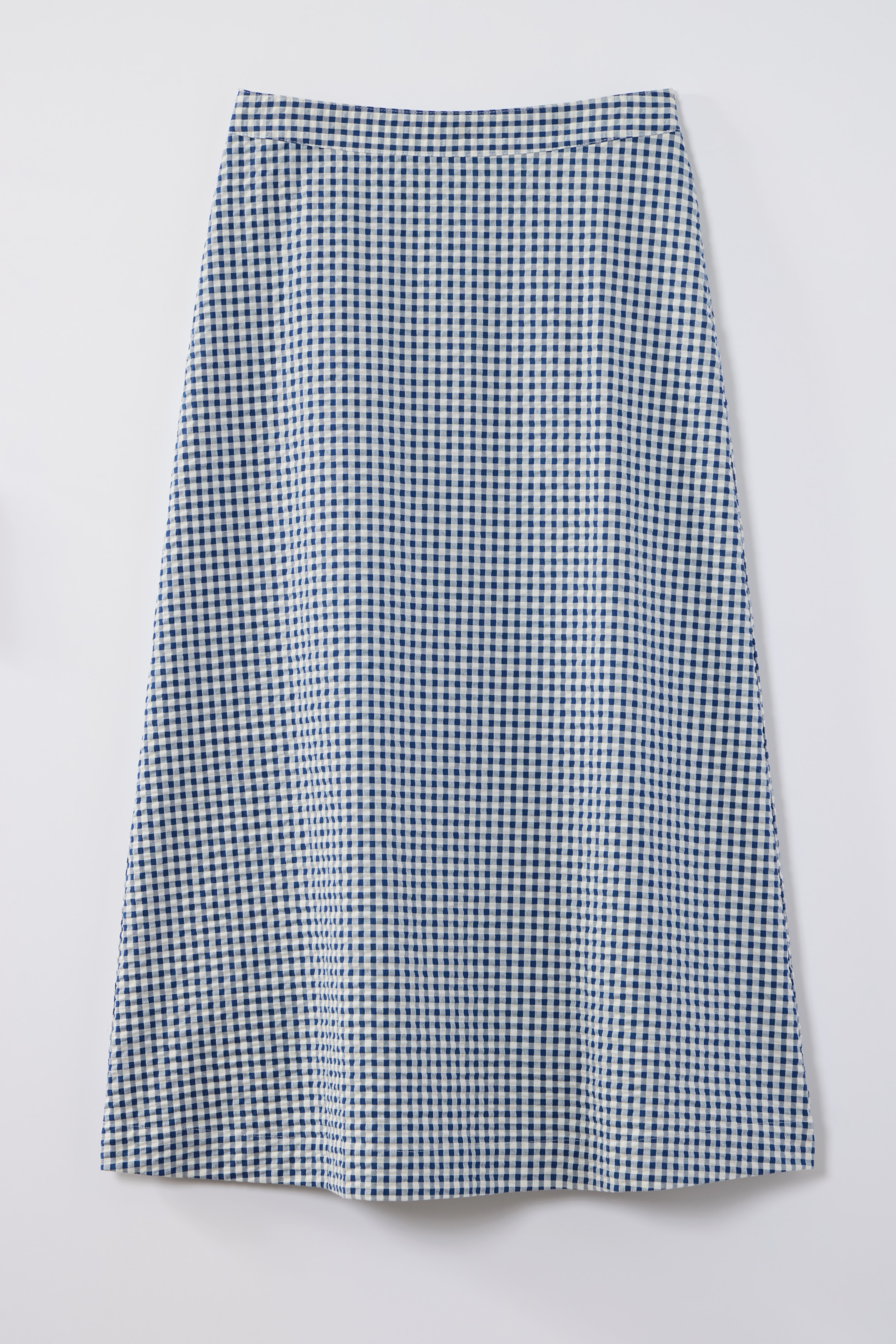 seersucker gingham a-line skirt