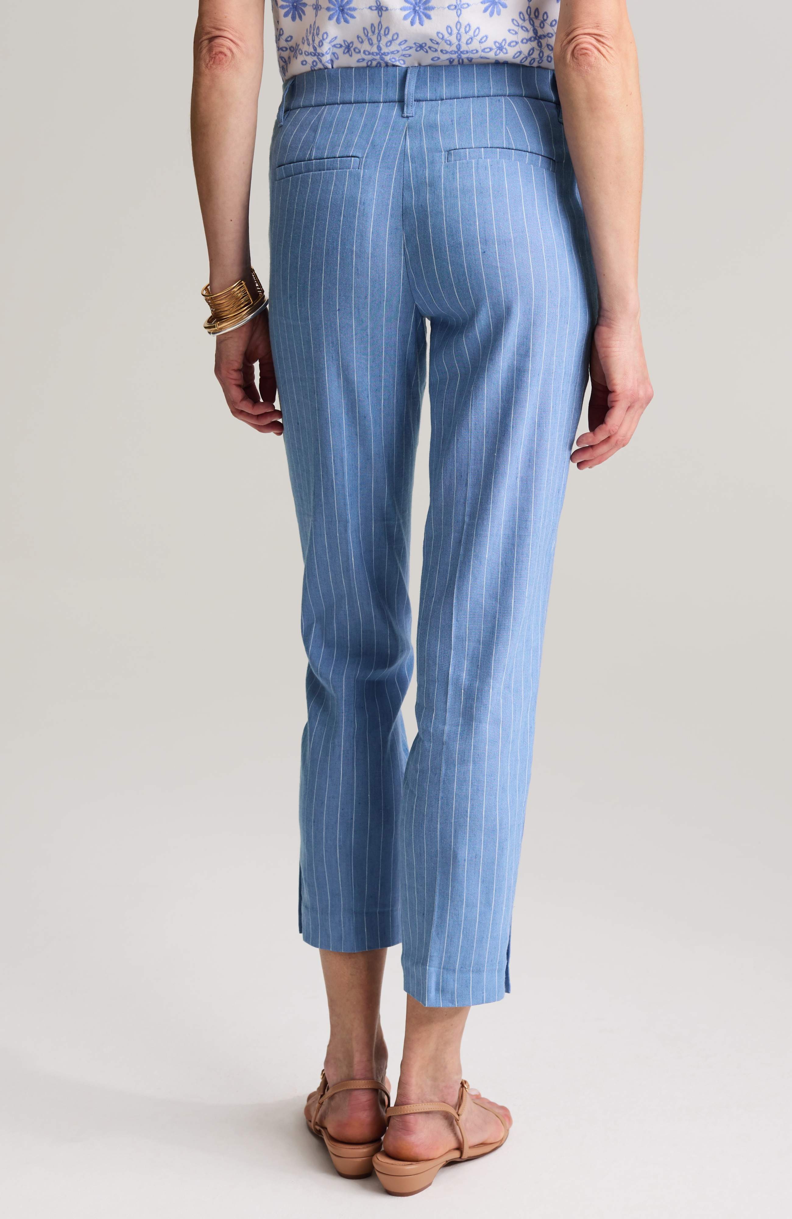 Linen-Stretch Slim-Leg Pants | JJill