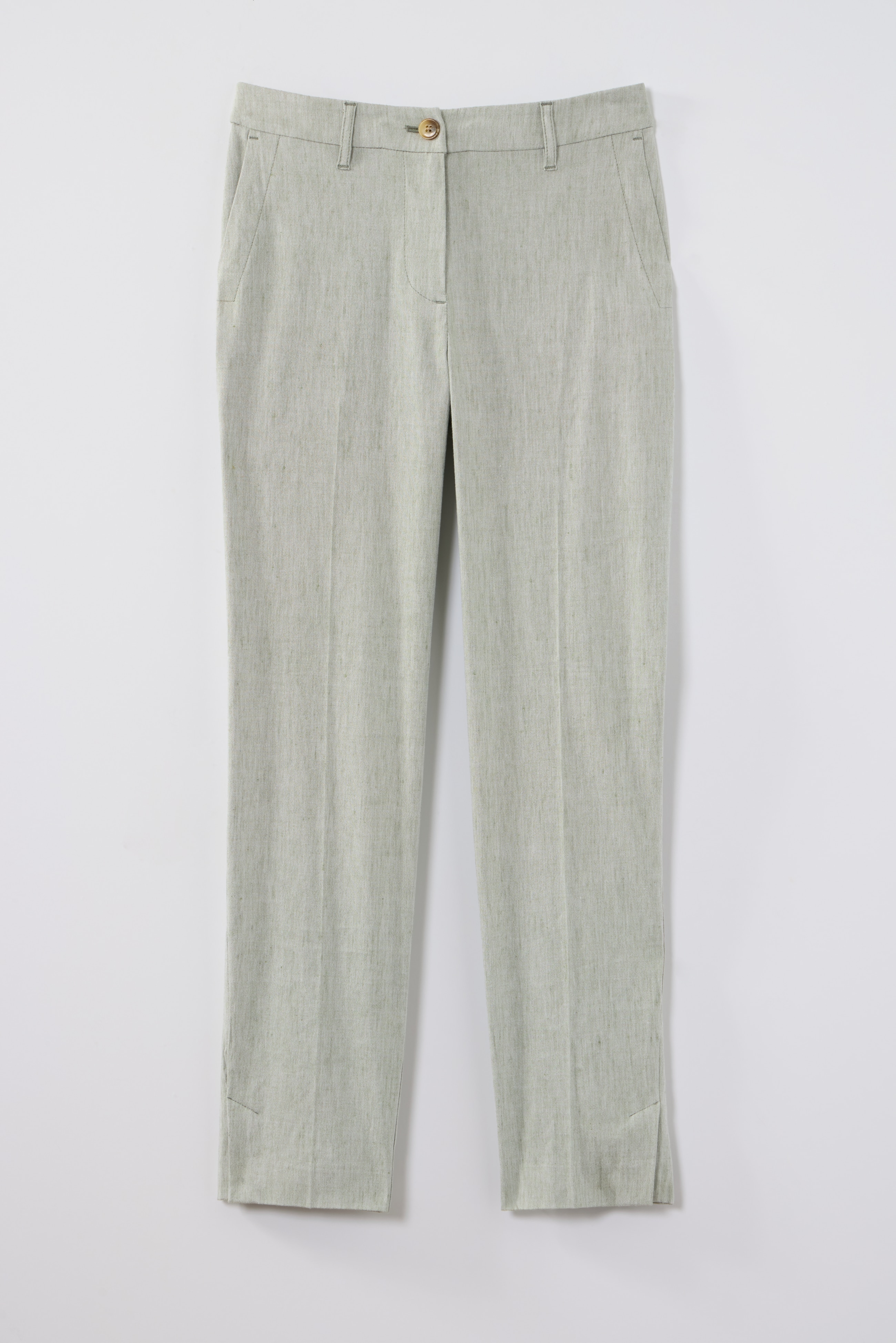 curvy fit linen-stretch slim-leg pants