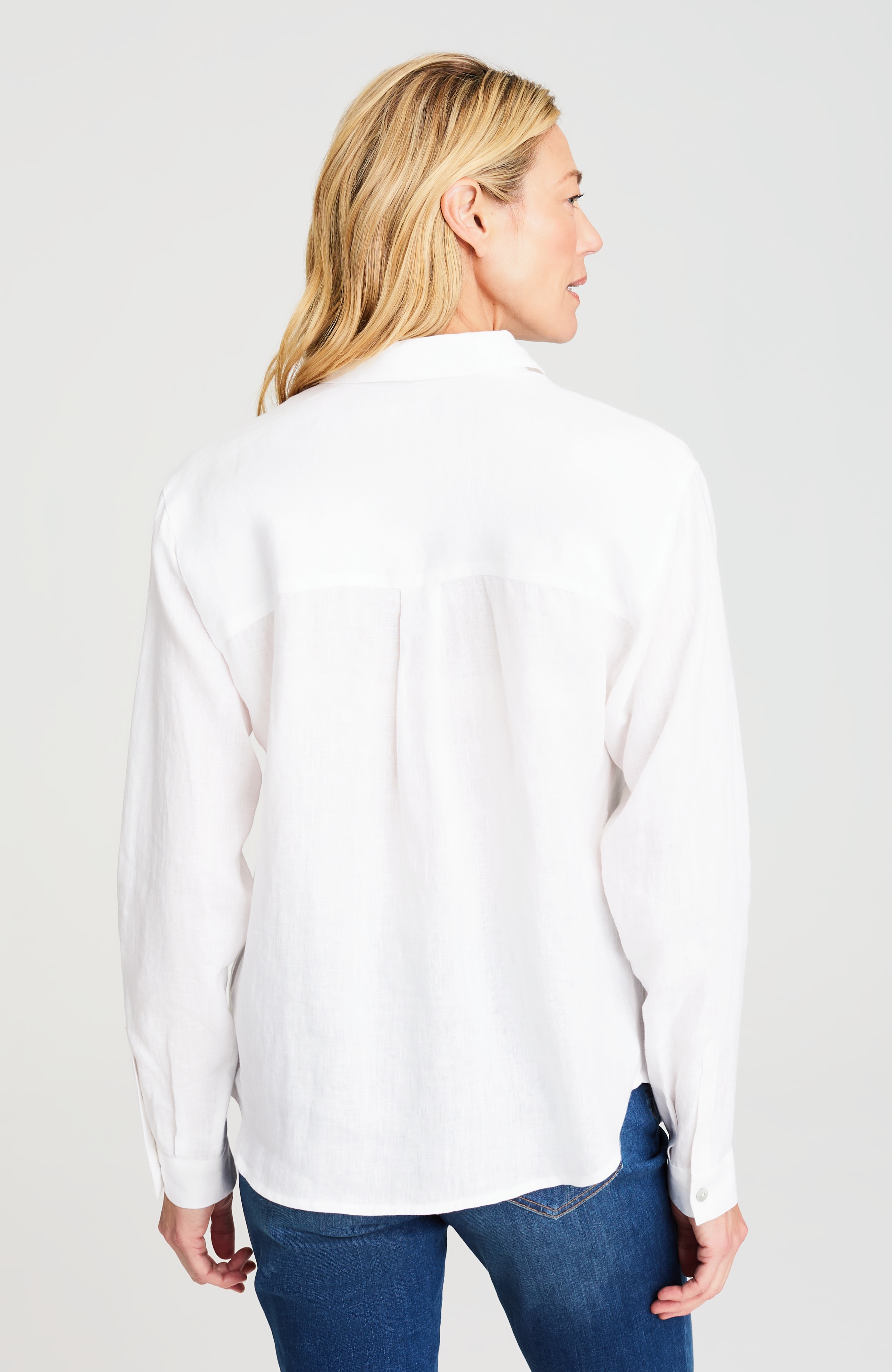 EASY LINEN BUTTON-FRONT SHIRT | JJill