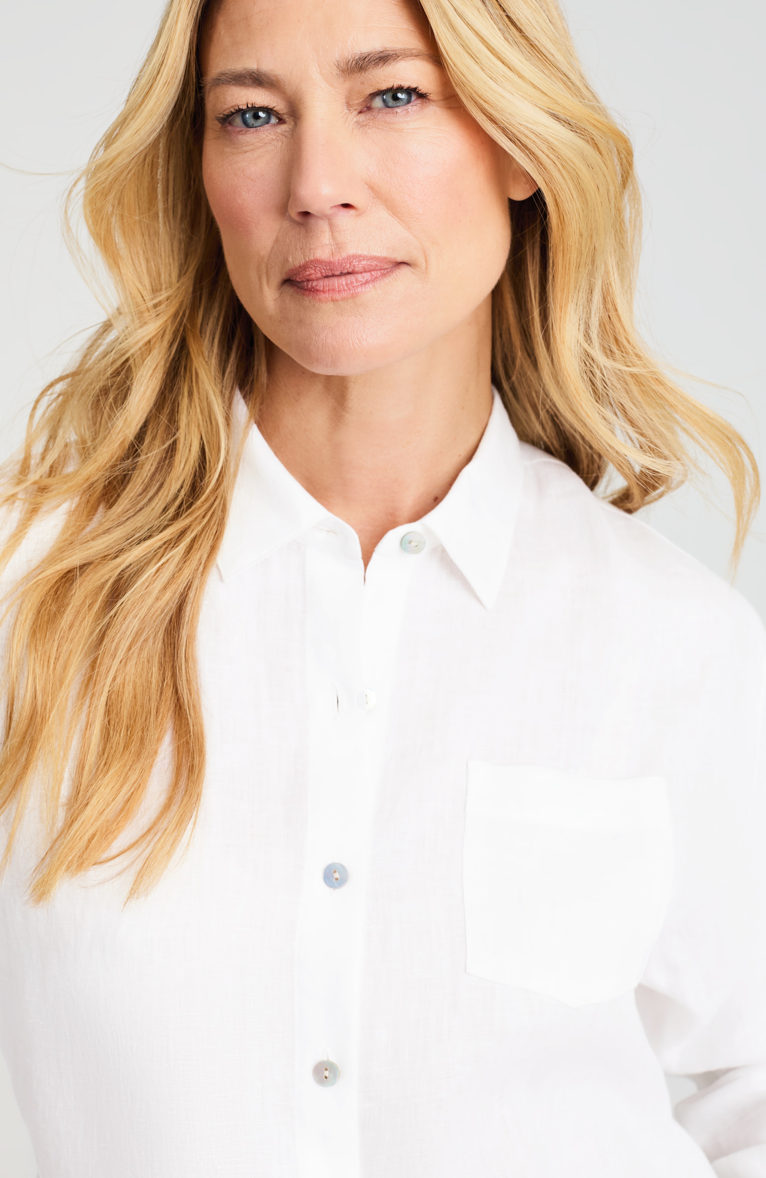 Easy Linen Button-Front Shirt | JJill