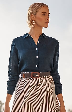 Image for Easy Linen Button-Front Shirt