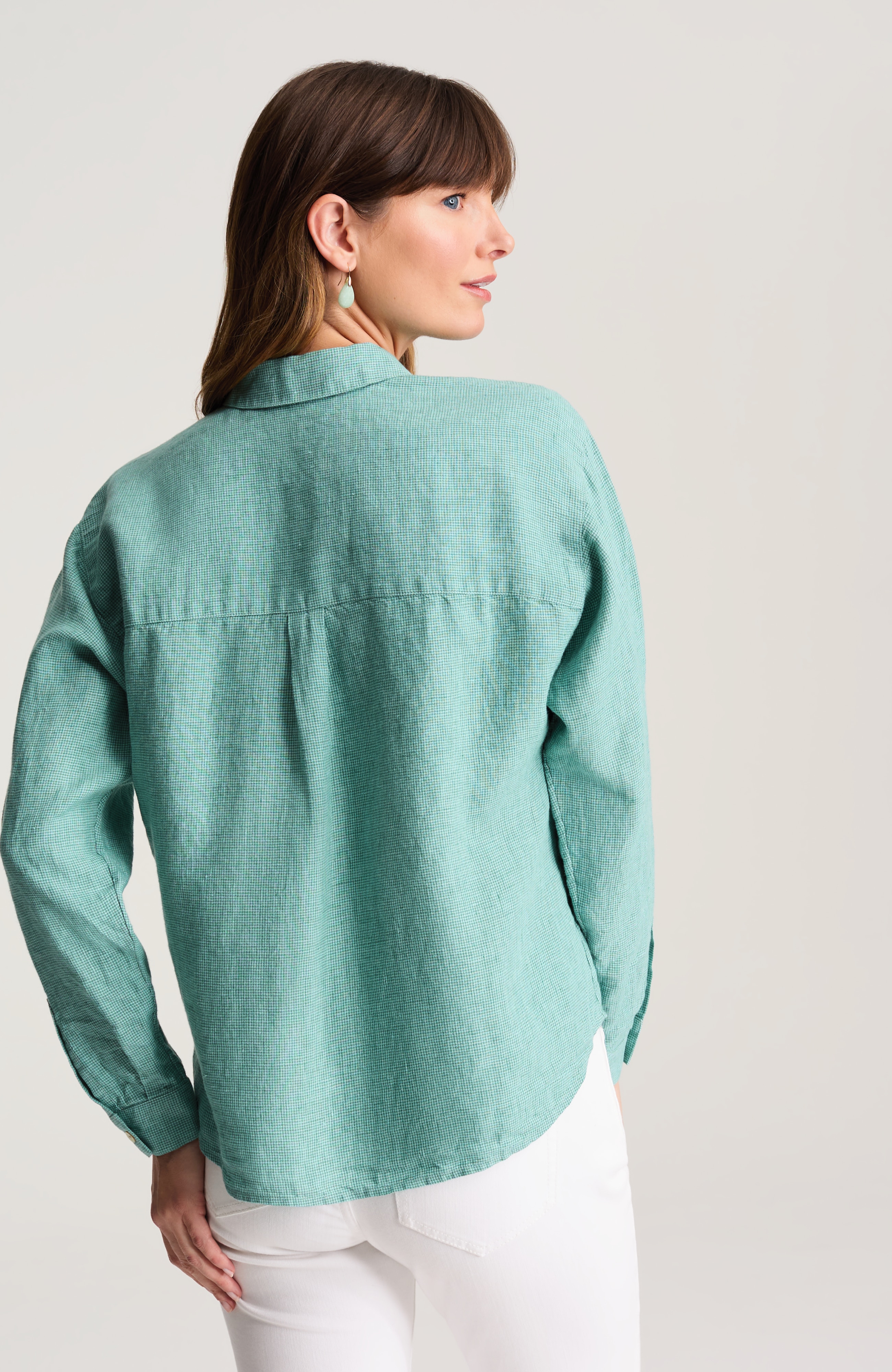 EASY LINEN BUTTON-FRONT SHIRT | JJill