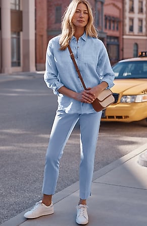 Image for Easy Linen Button-Front Shirt