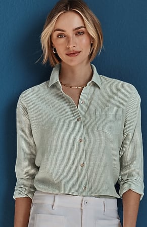 Image for Easy Linen Button-Front Shirt