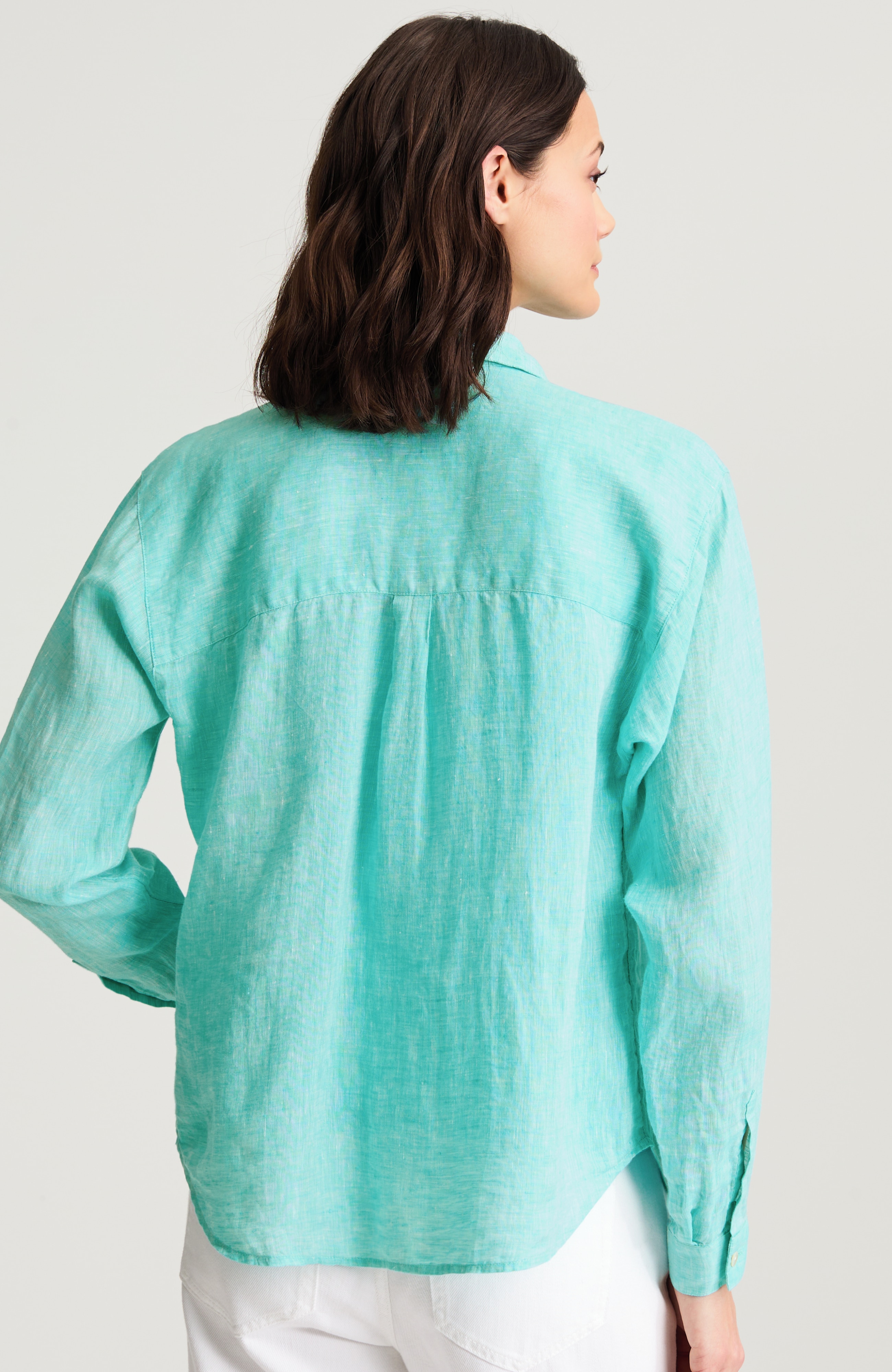 Easy Linen Button-Front Shirt | JJill