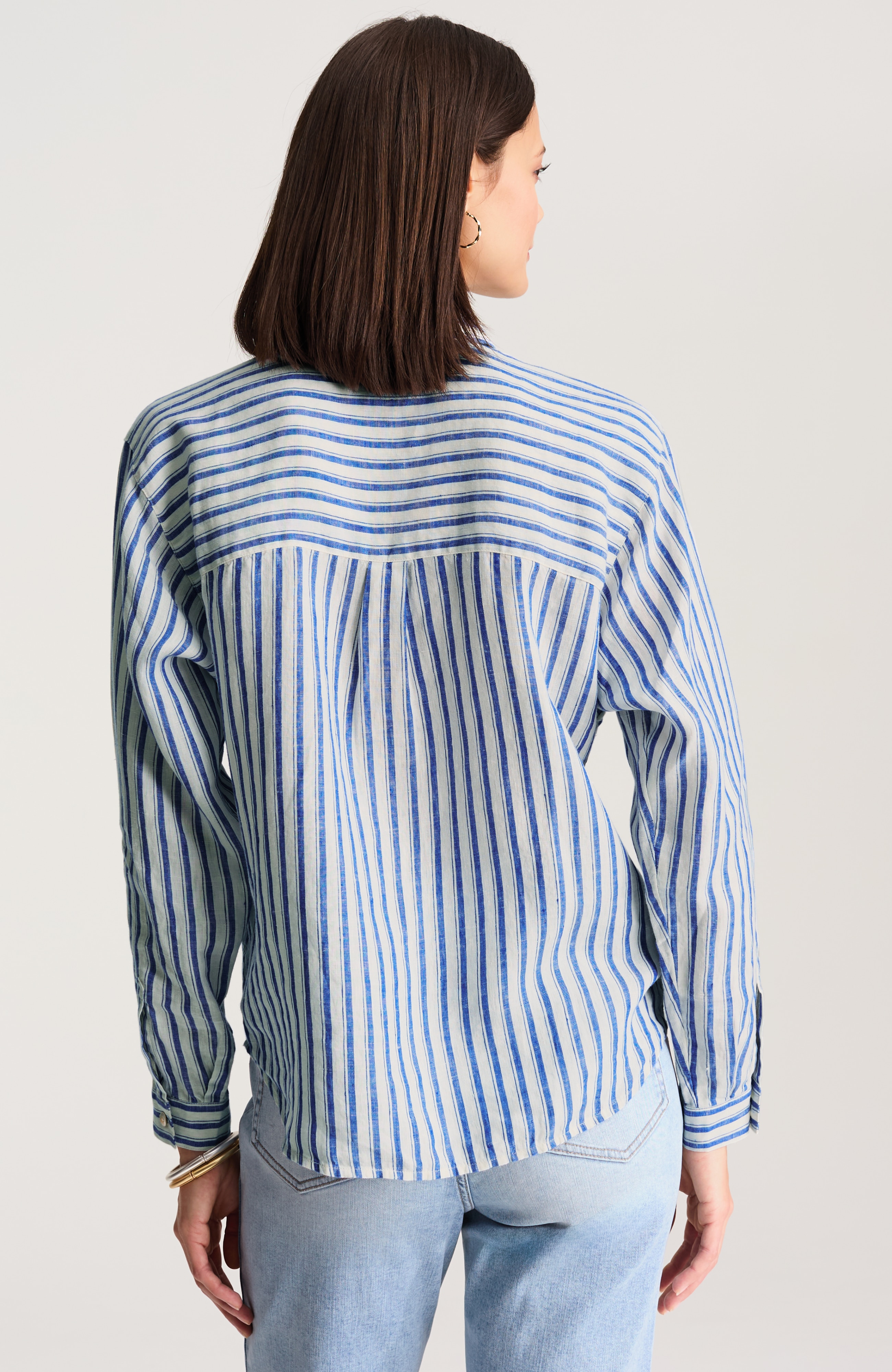 EASY LINEN BUTTON-FRONT SHIRT | JJill