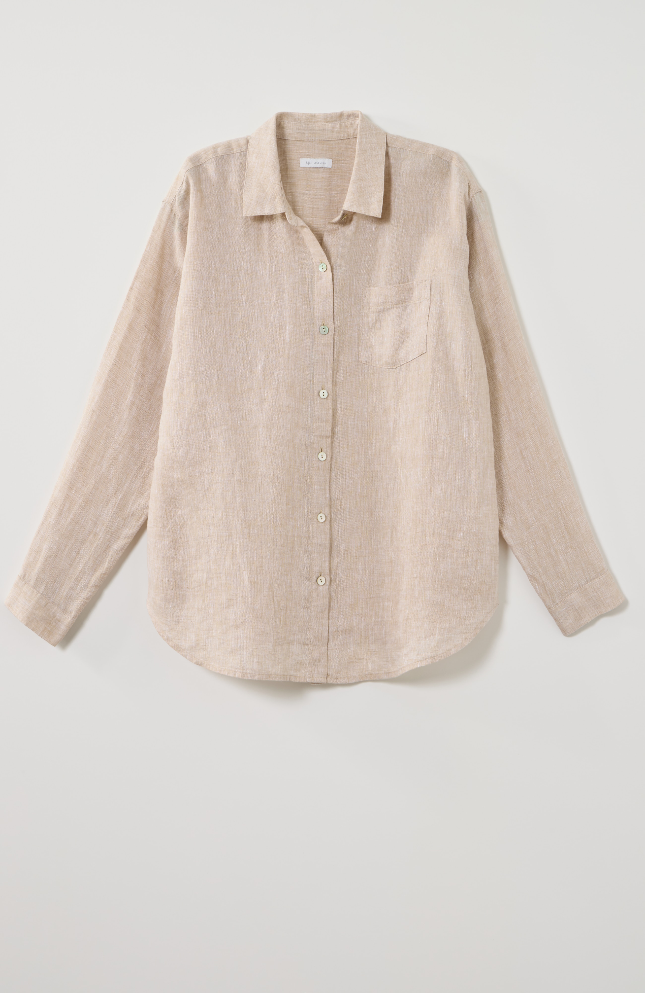 EASY LINEN BUTTON-FRONT SHIRT | JJill