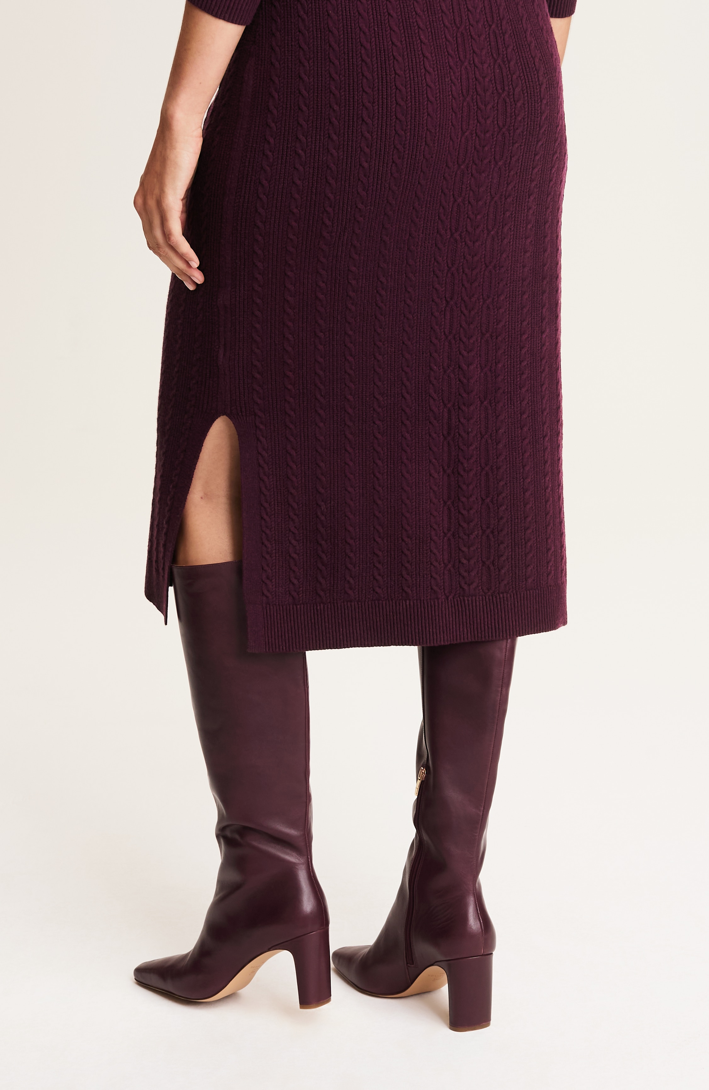 cabled sweater skirt