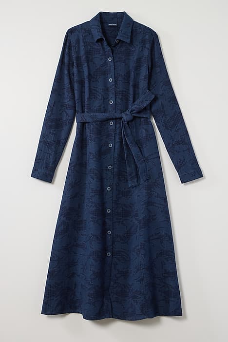 PURE JILL INDIGO JACQUARD SHIRTDRESS | JJill