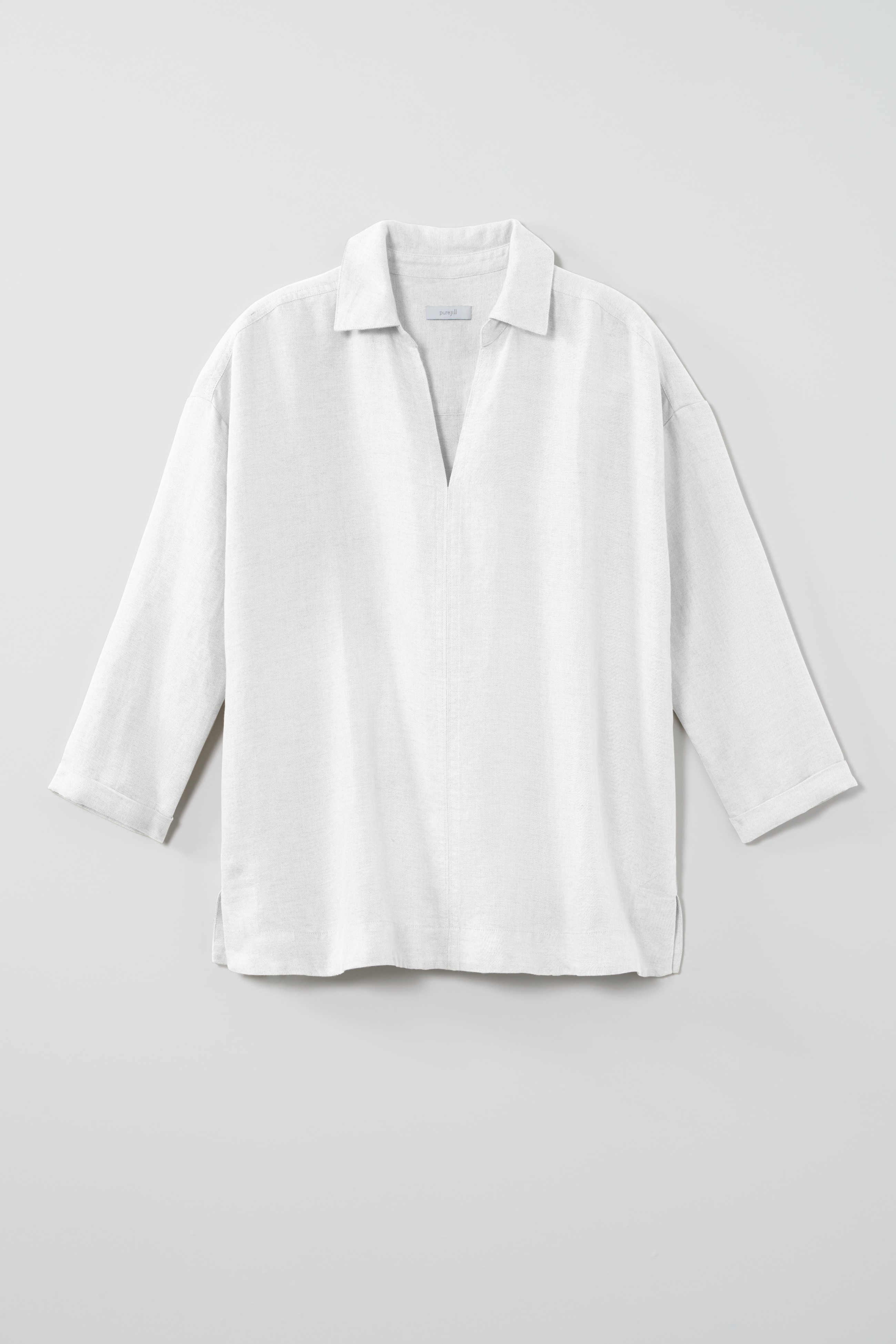 PJ LINEN BLEND POPOVER SHIRT | JJill