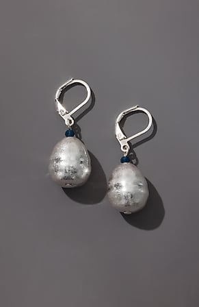 Image for Silvertone Bead Earrings