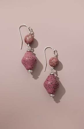 Image for Pink Beaded Earrings