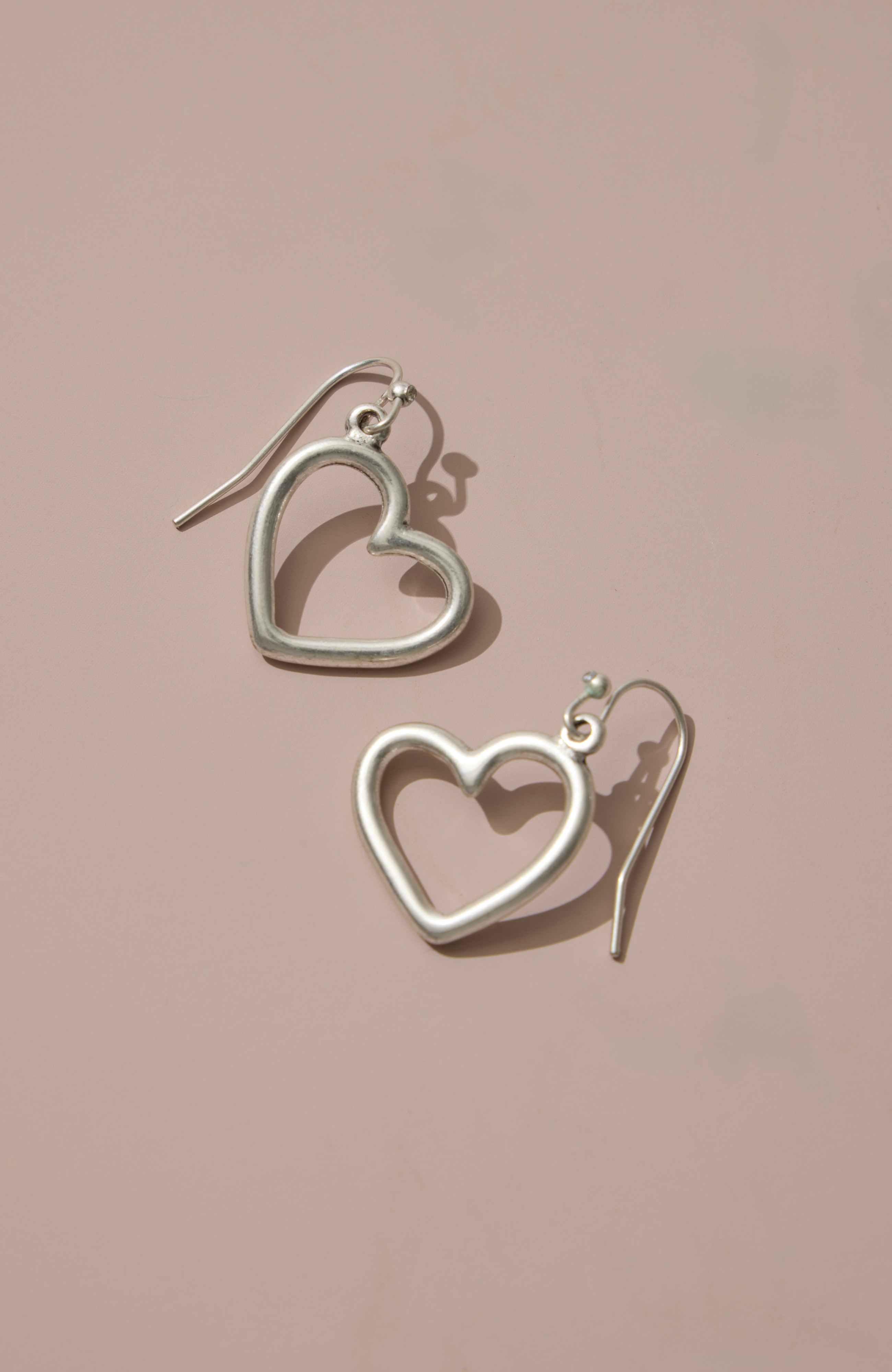 open heart earrings