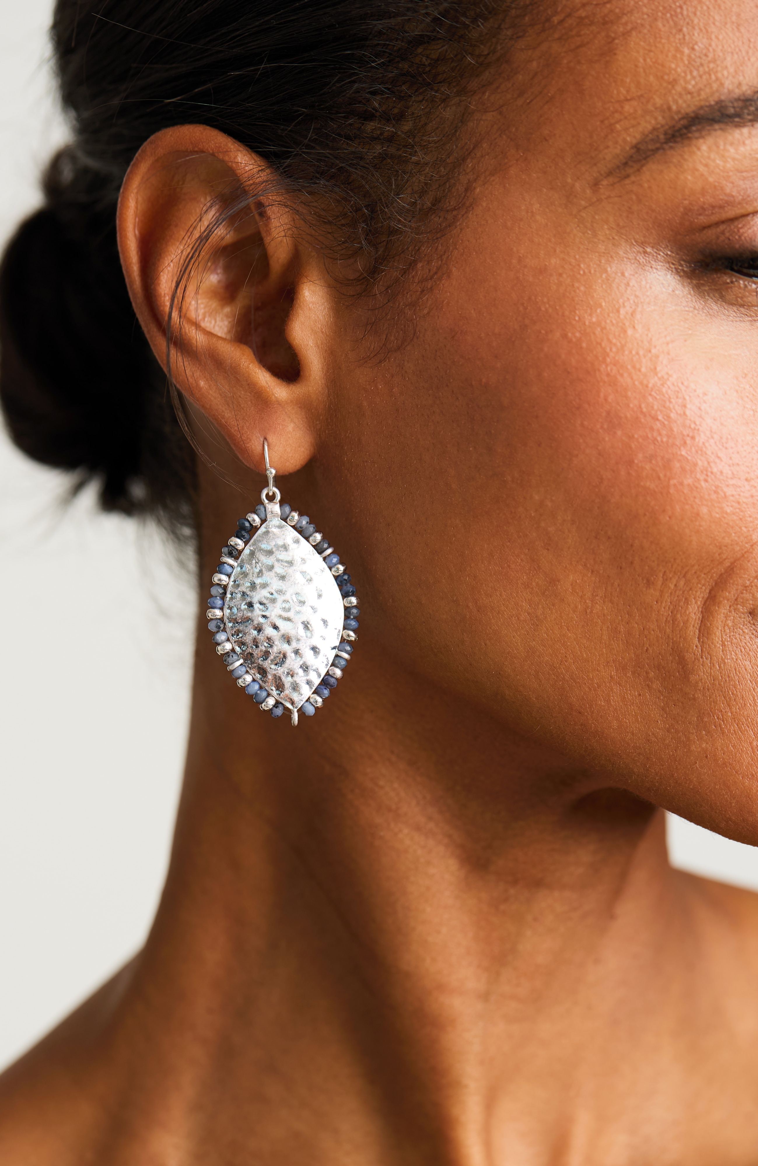 beaded statement earrings