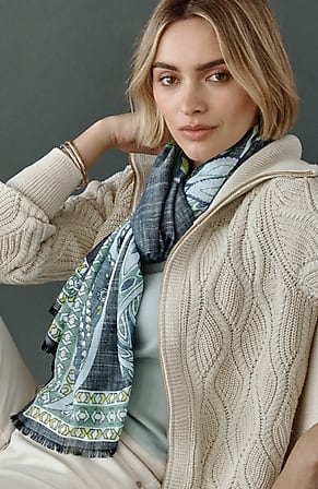 Image for Paisley-Printed Scarf