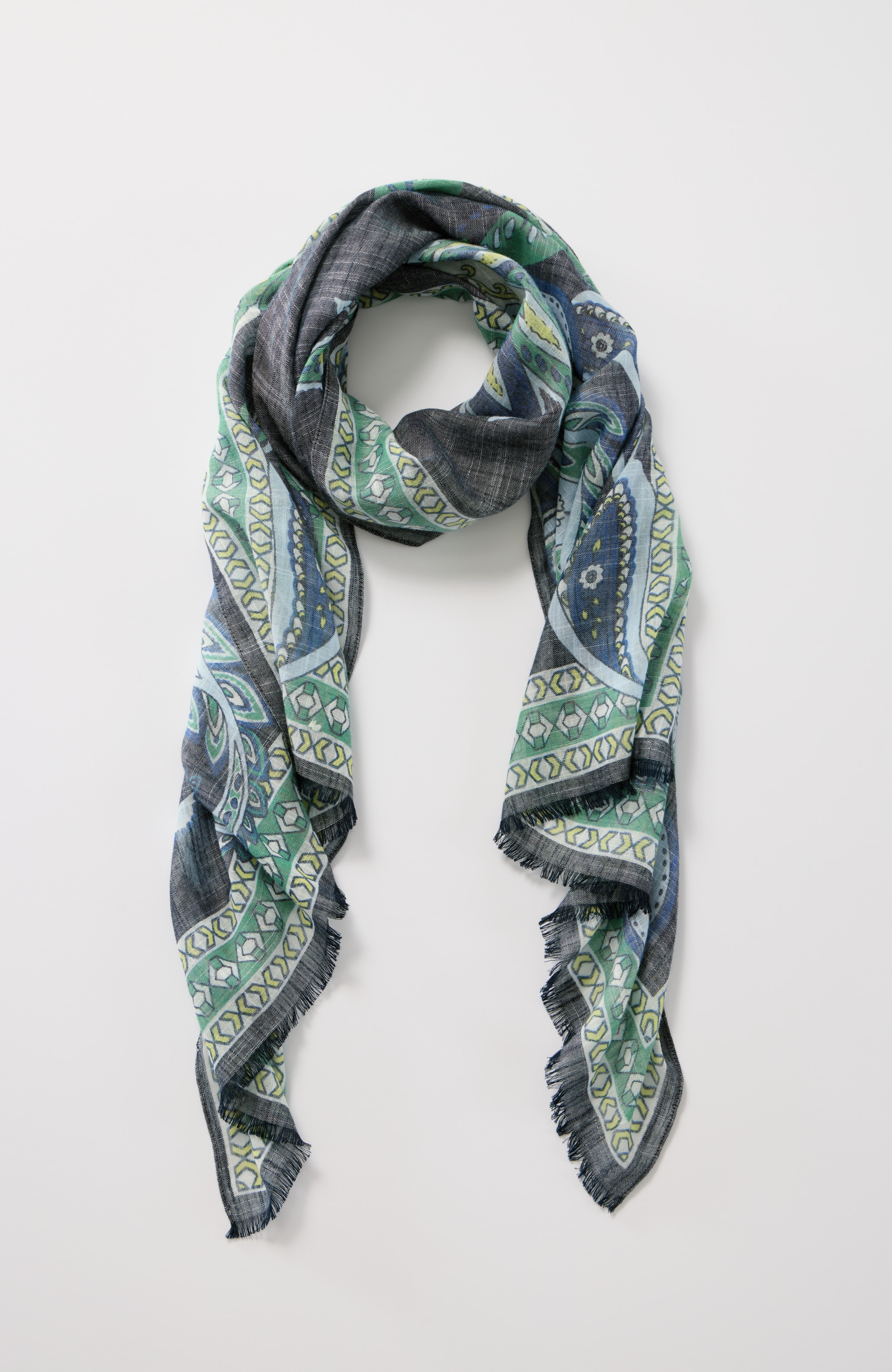 paisley-printed scarf