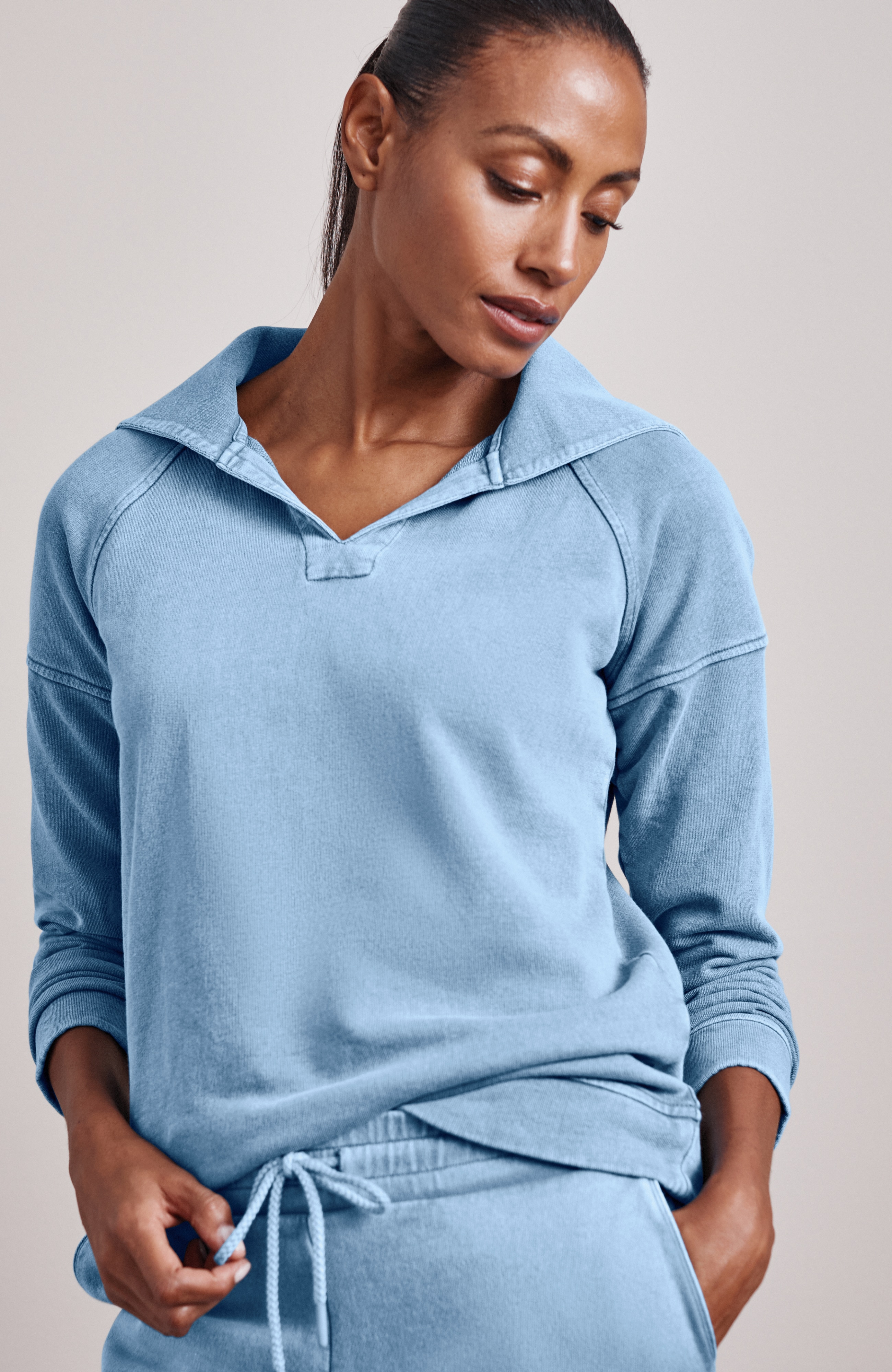 FIT GARMENT-DYED PULLOVER | JJill