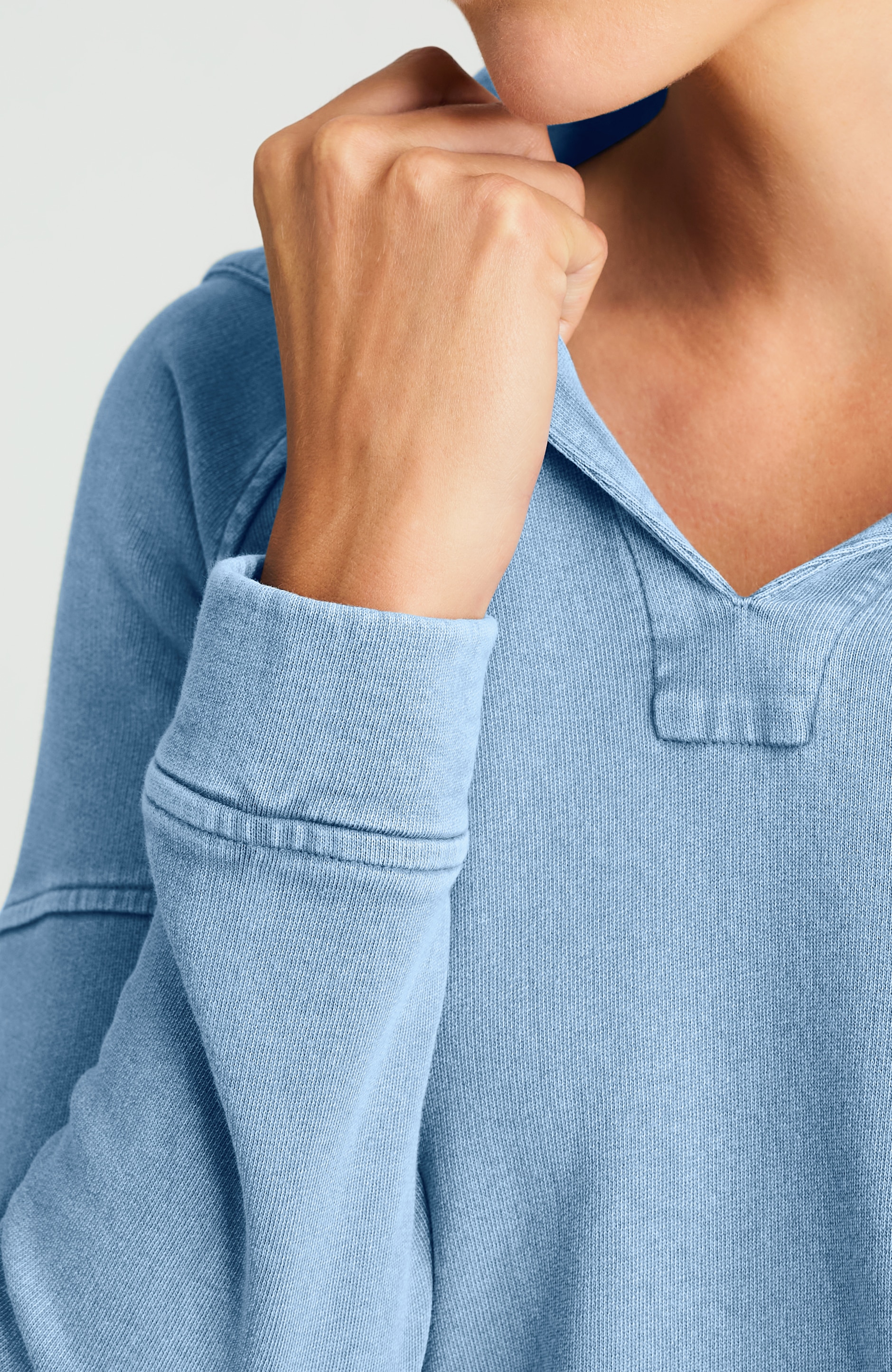 FIT GARMENT-DYED PULLOVER | JJill