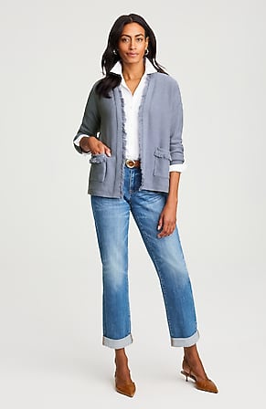 Image for Fringed Patch-Pocket Cardi