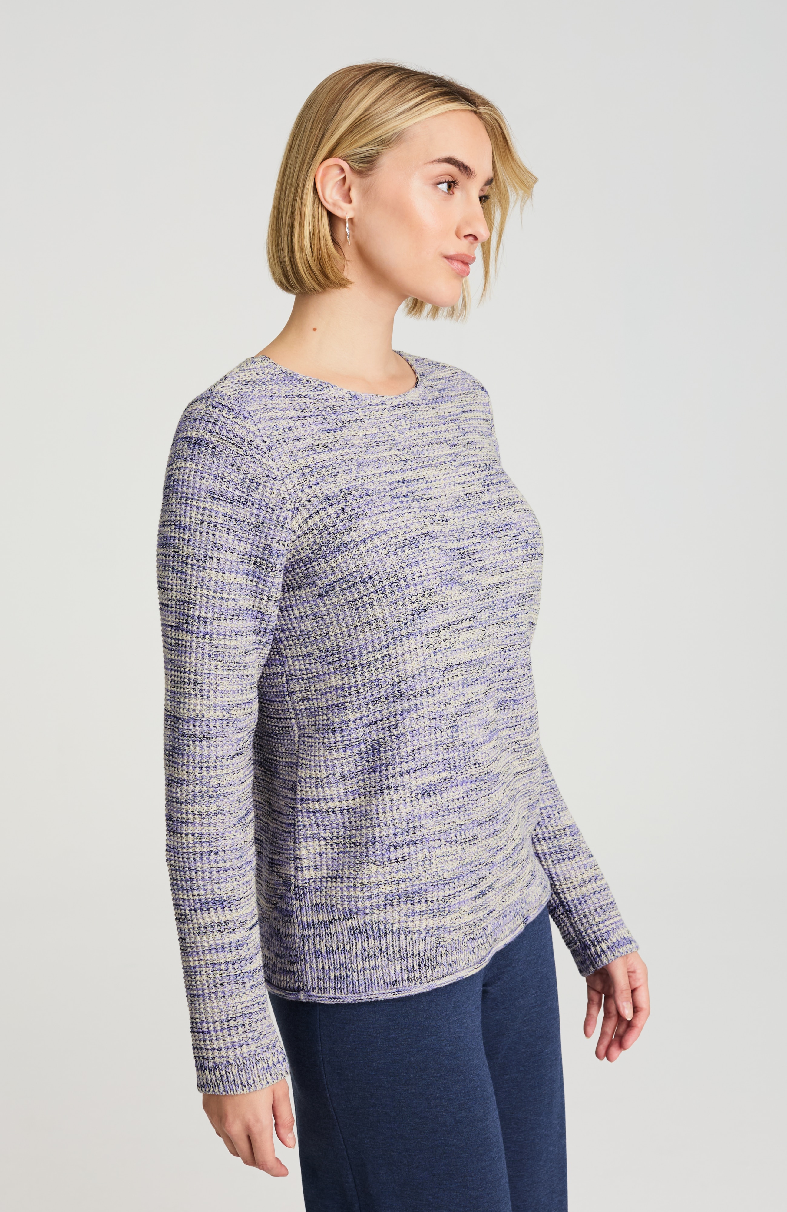pure jill marled pullover sweater