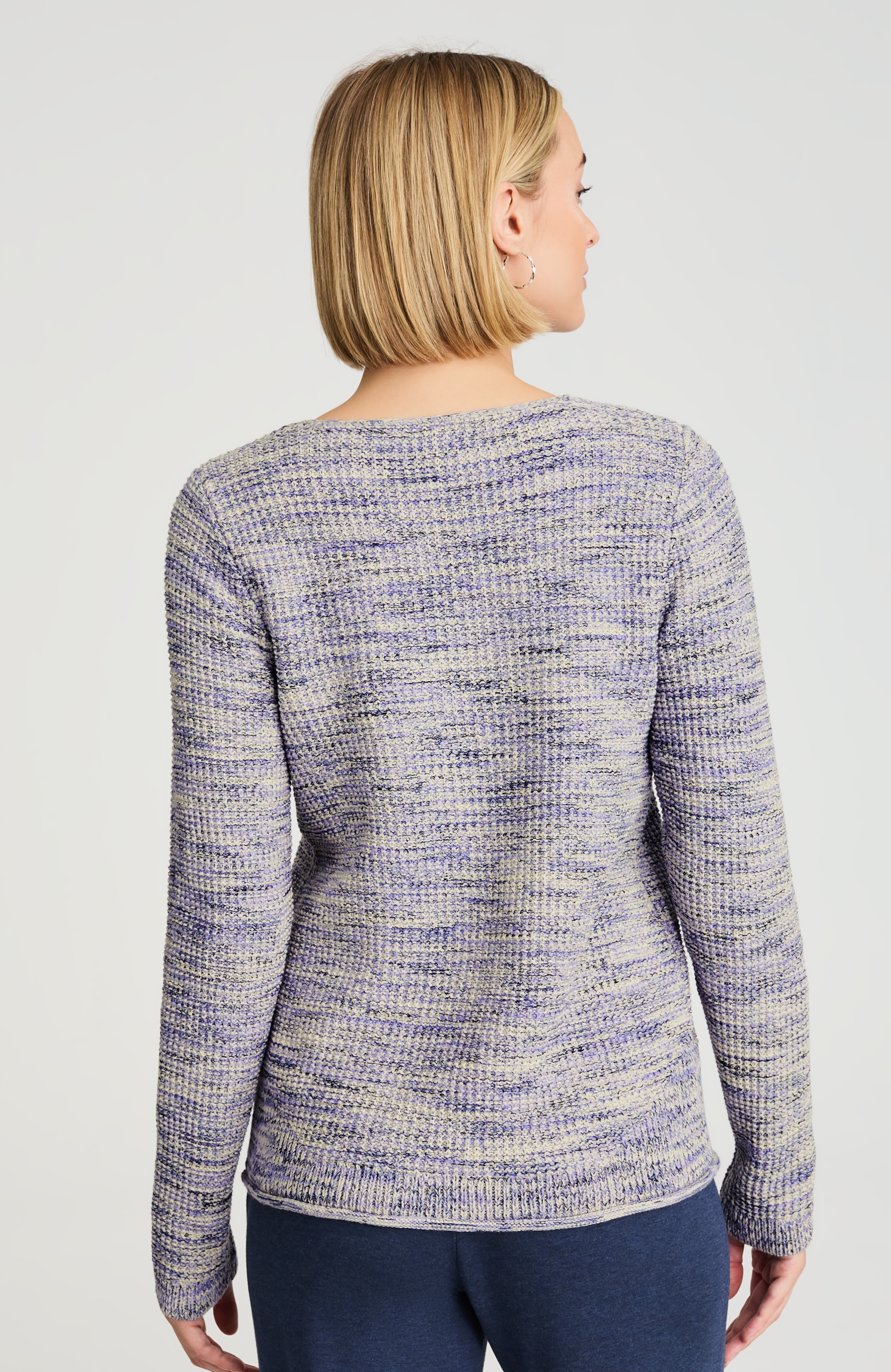 pure jill marled pullover sweater