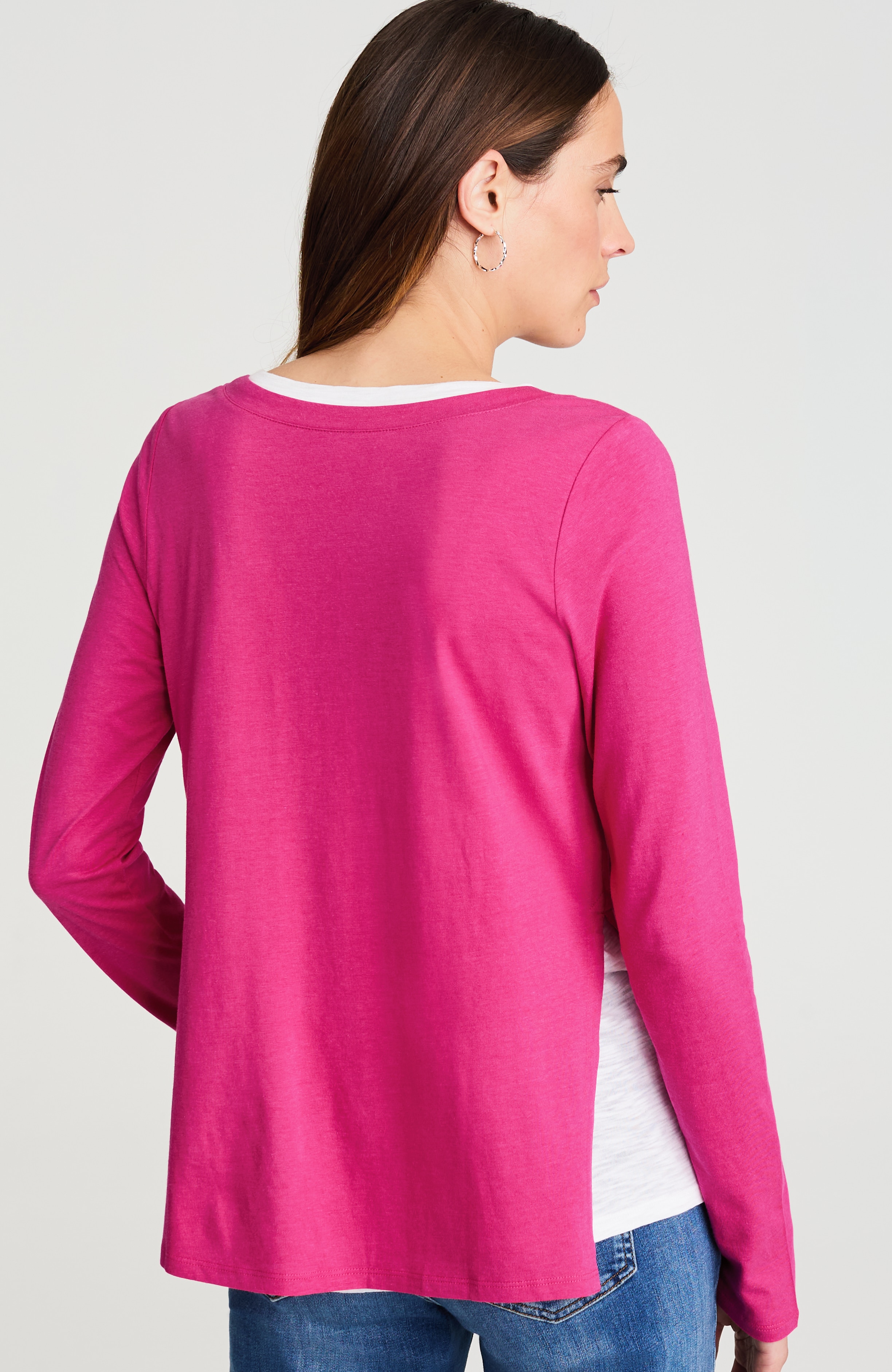 layered-effect knit long-sleeve tee