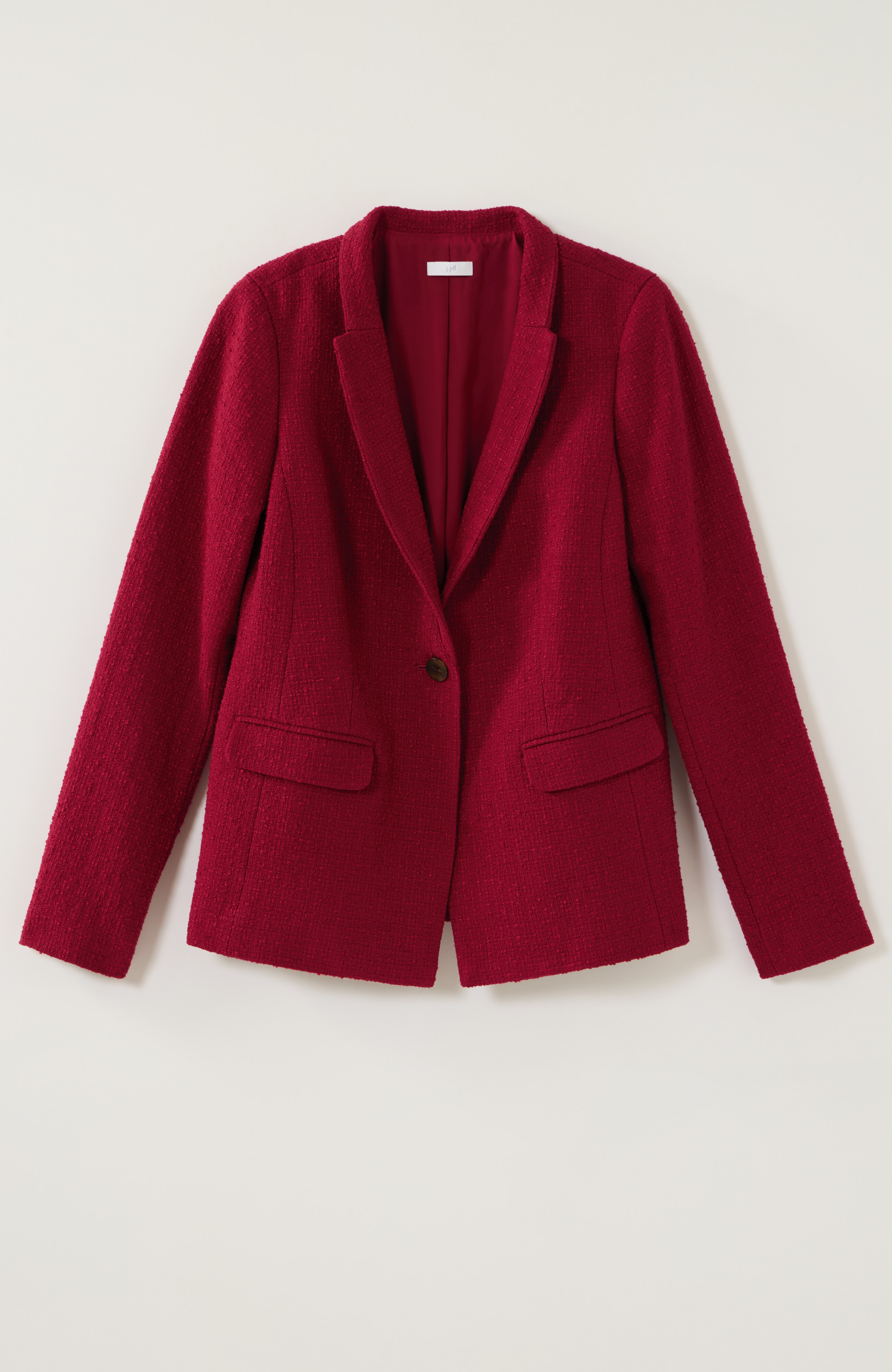 textured-tweed blazer